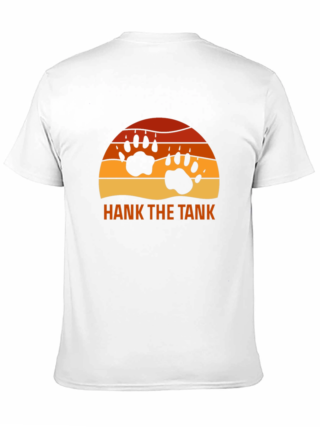 Hank The Tank Bear Paw Sunset Graphic Tee