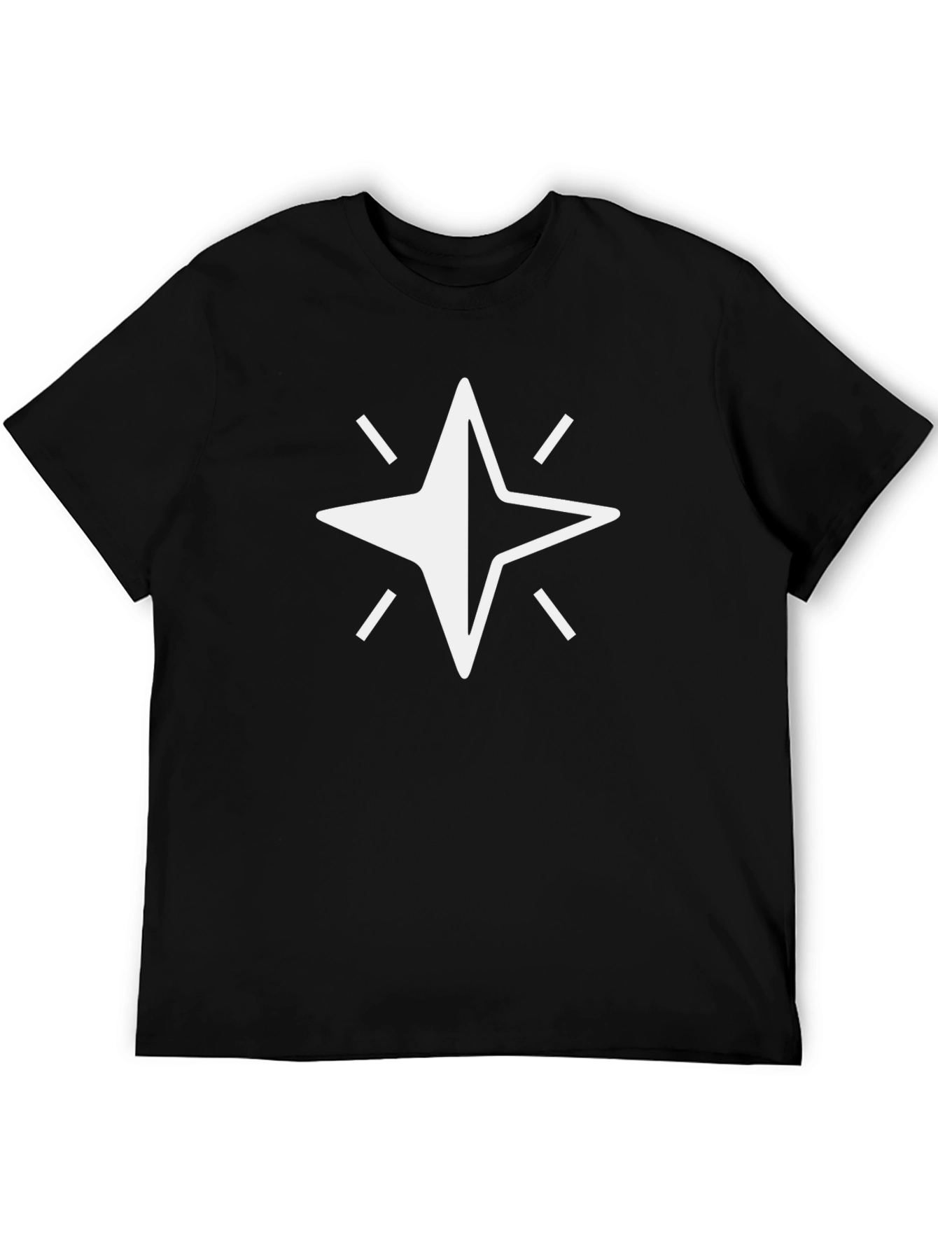 Star Graphic Black Cotton T-Shirt
