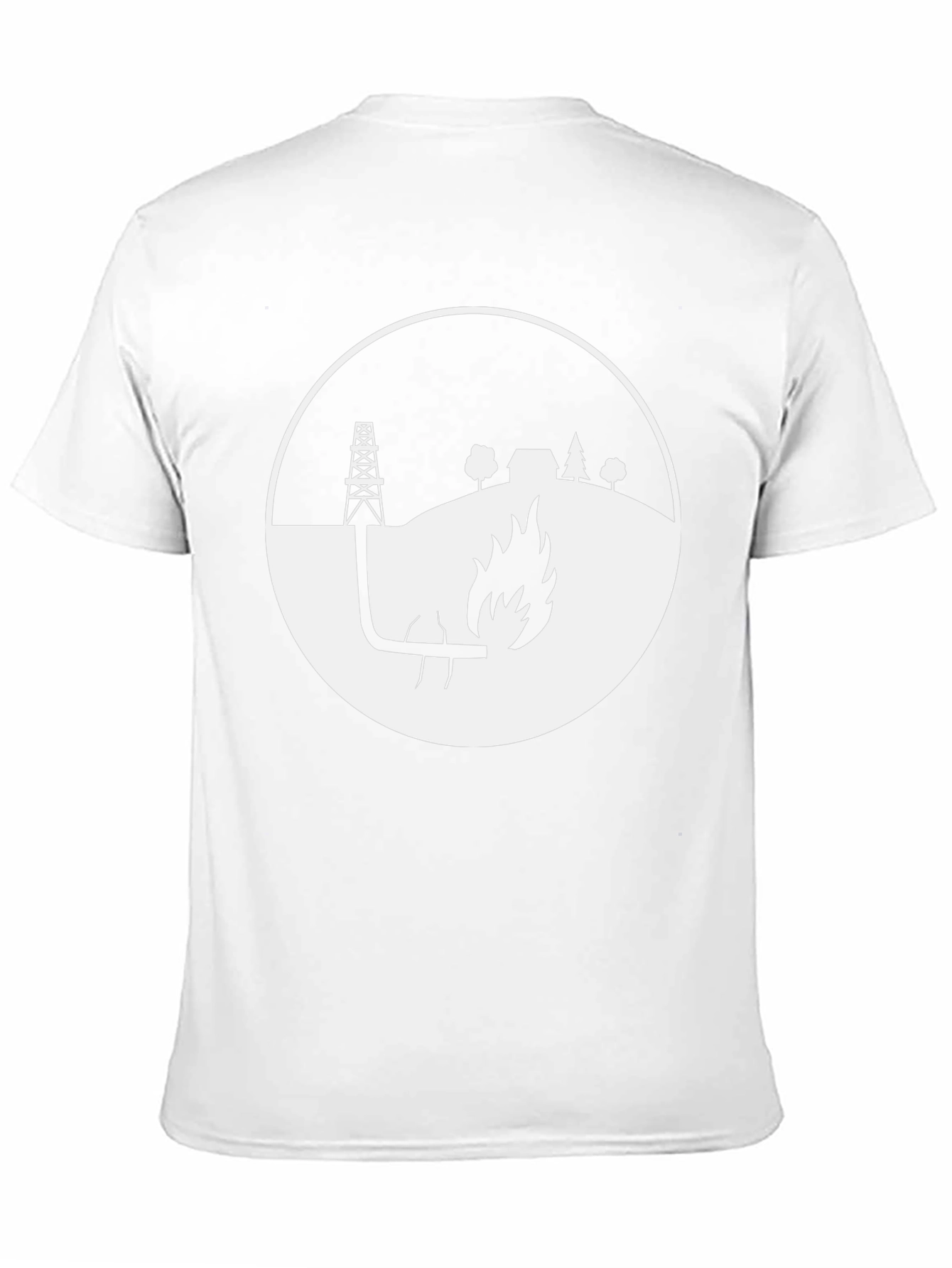 Oil Rig Flare Up Graphic Tee - Black