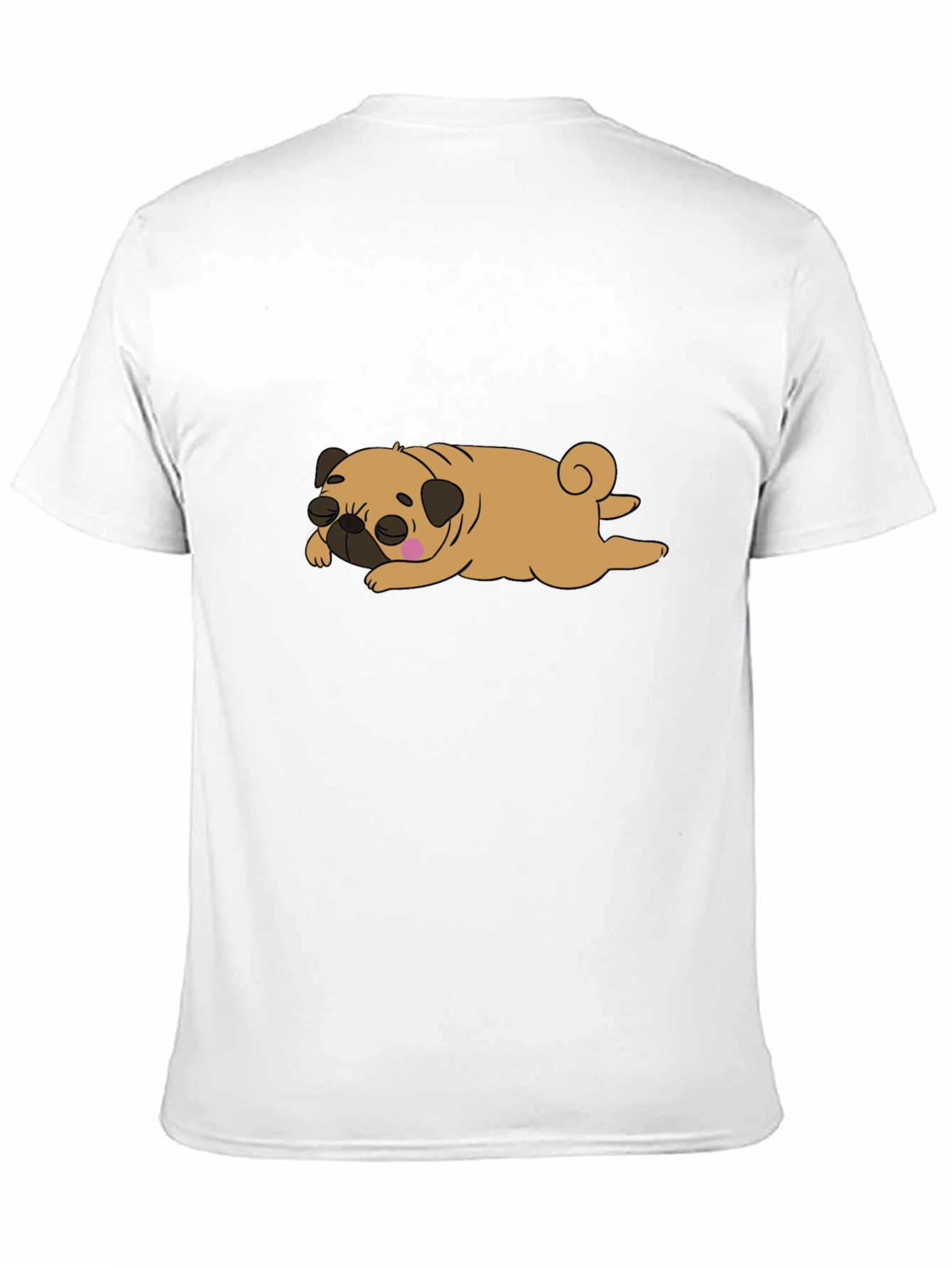 Cute Sleeping Pug Graphic Tee - Unisex Black T-Shirt