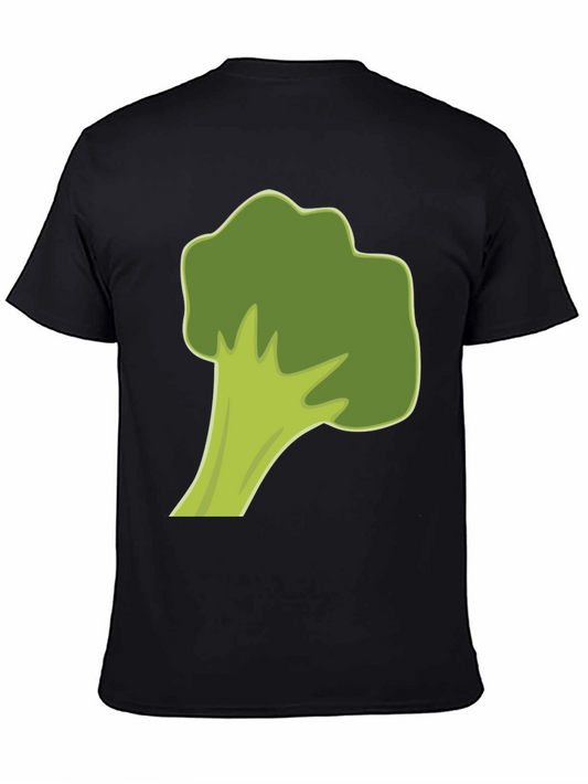 Broccoli Graphic Tee - Black Cotton T-Shirt