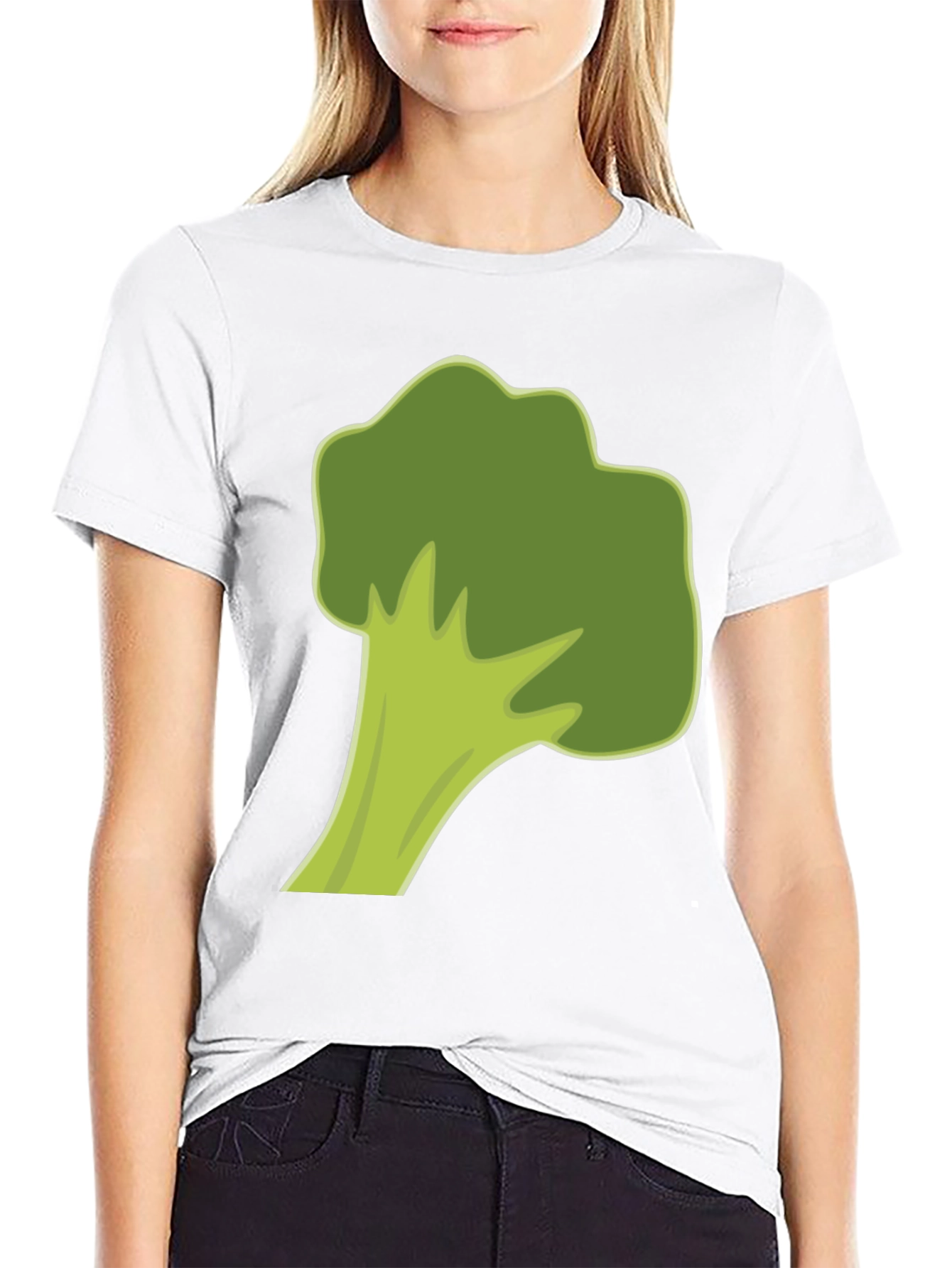 Broccoli Graphic Tee - Black Cotton T-Shirt