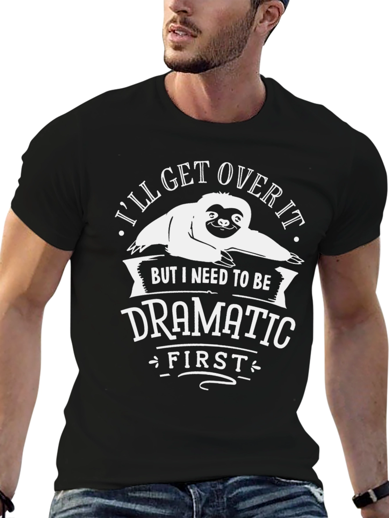 Dramatic Sloth Graphic T-Shirt