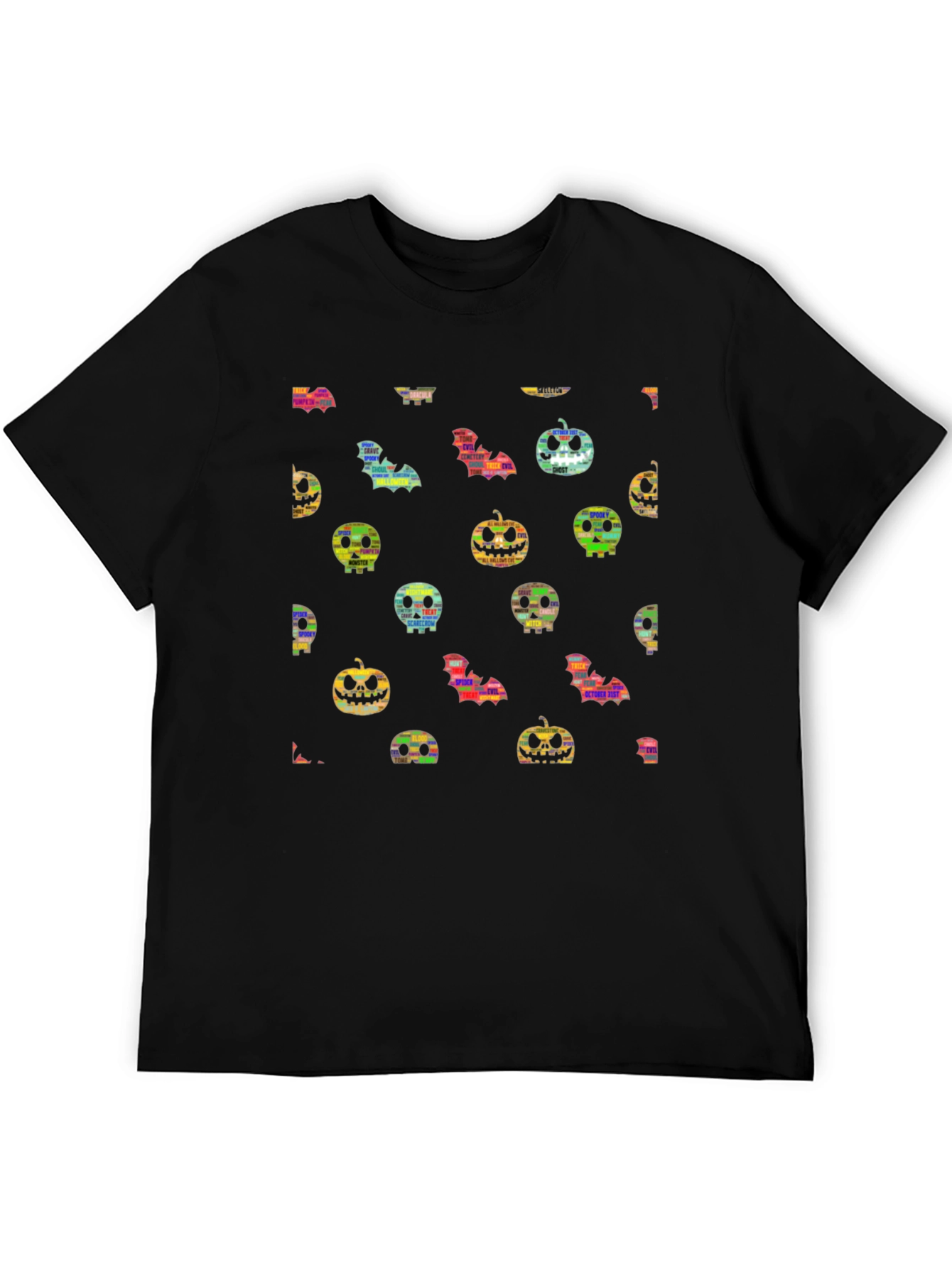 Halloween Pattern T-Shirt - Spooky Season Apparel