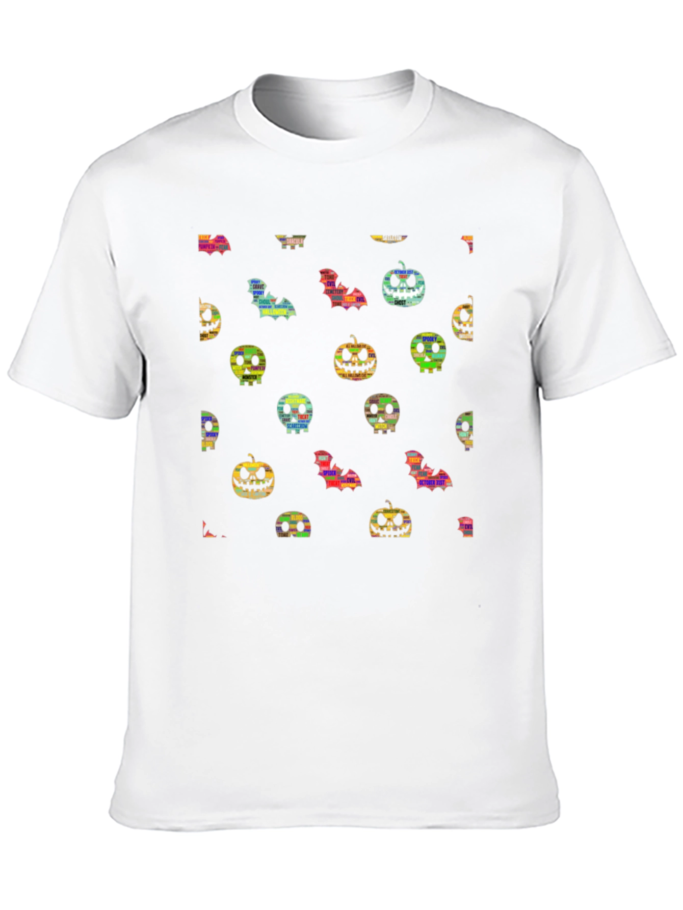 Halloween Pattern T-Shirt - Spooky Season Apparel