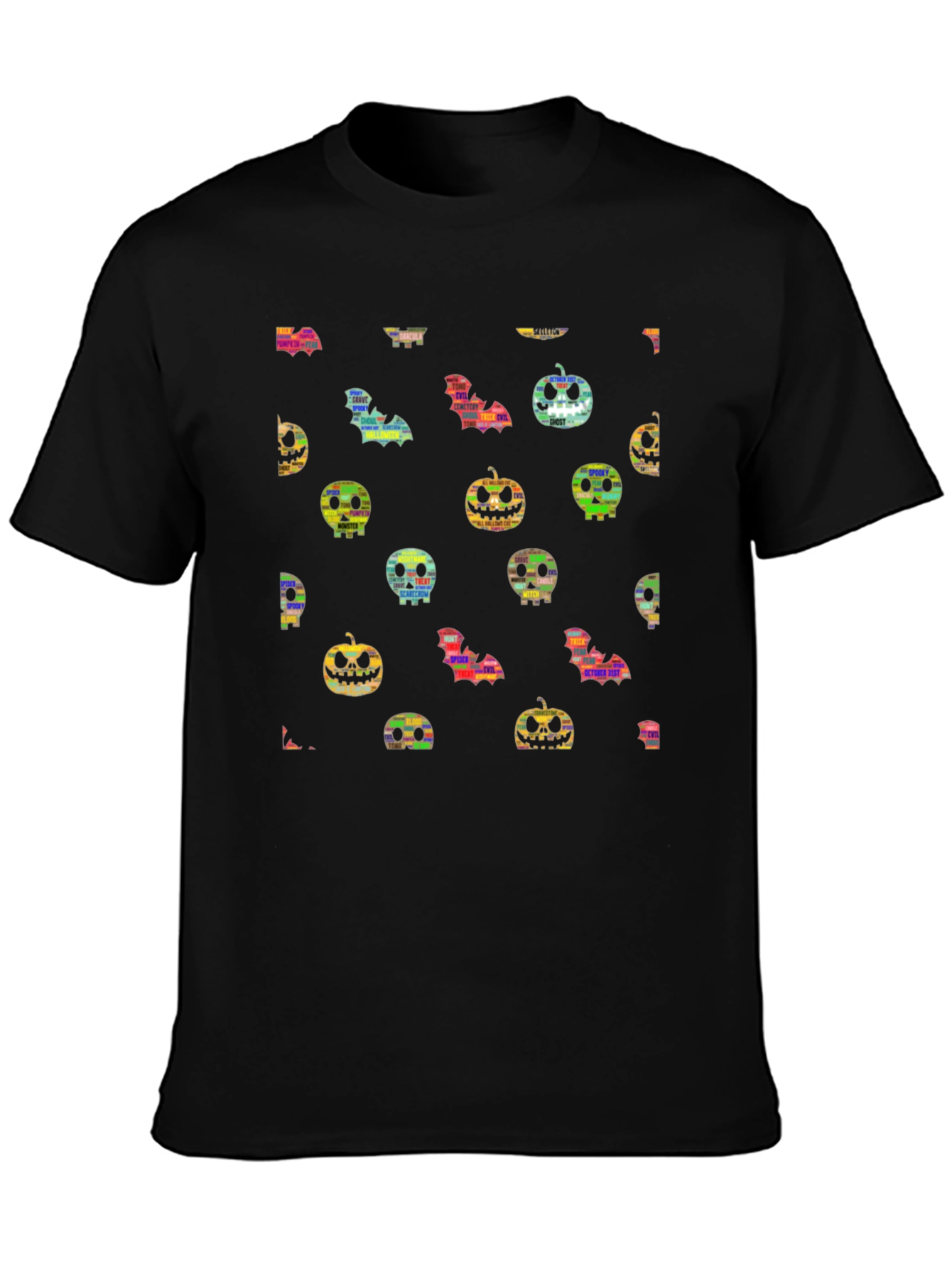 Halloween Pattern T-Shirt - Spooky Season Apparel