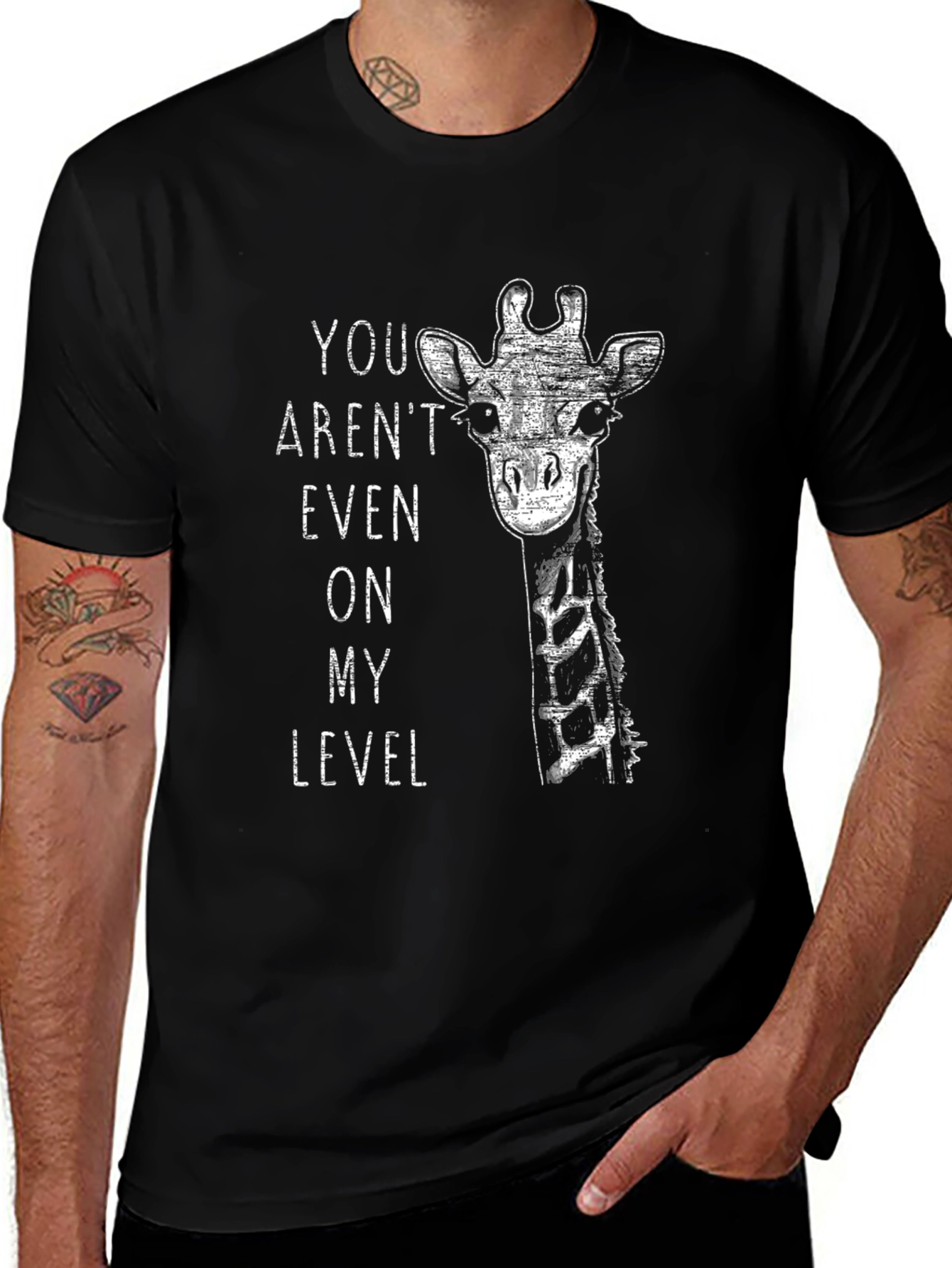 Giraffe Level T-Shirt - Funny Animal Tee