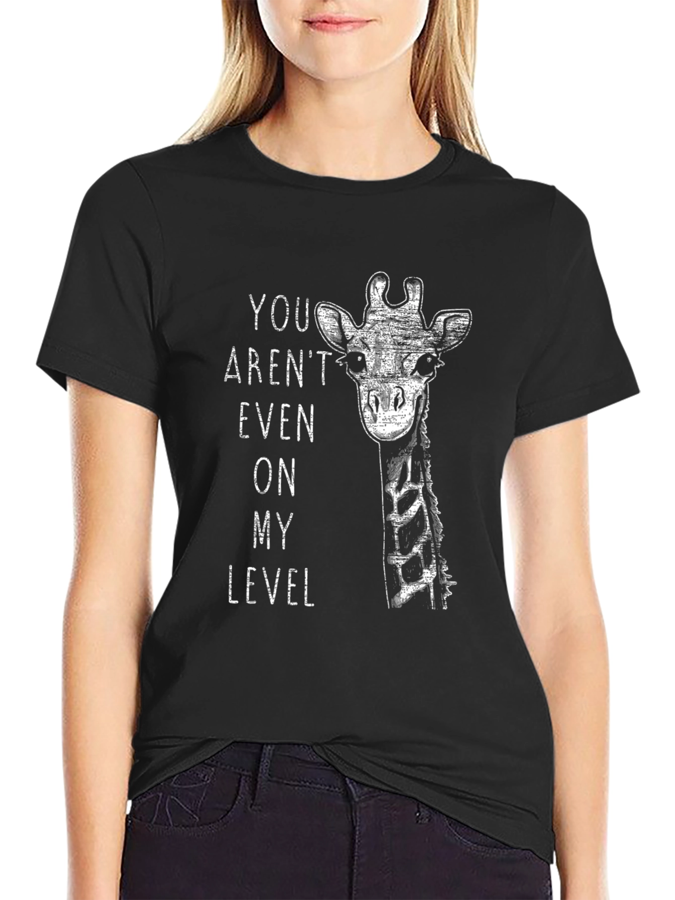 Giraffe Level T-Shirt - Funny Animal Tee