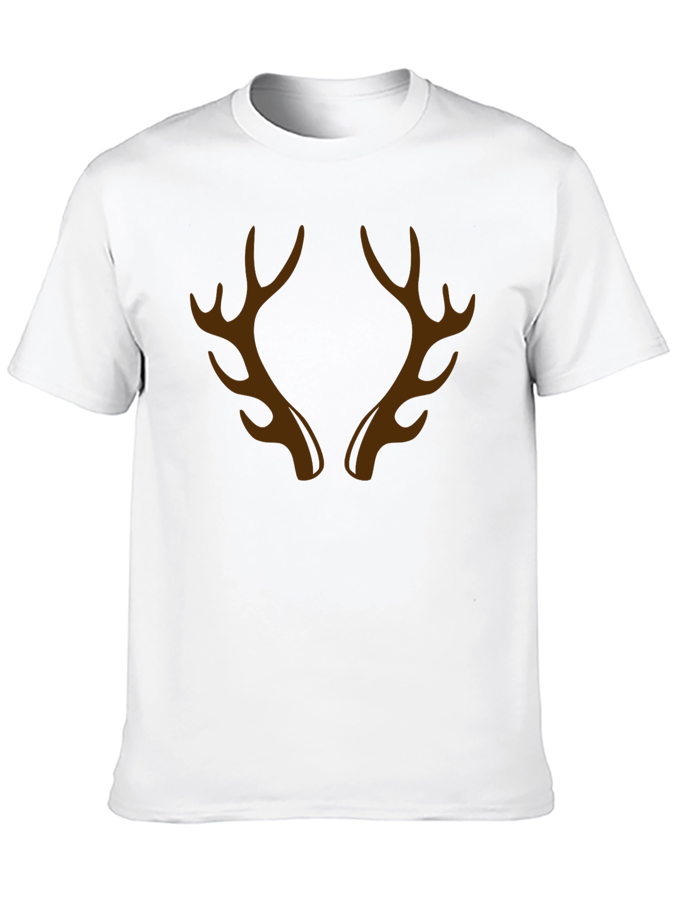 Antler Graphic Tee - Black Casual Crew Neck T-Shirt