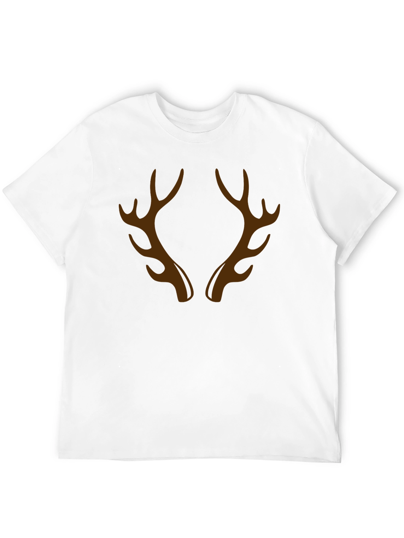 Antler Graphic Tee - Black Casual Crew Neck T-Shirt