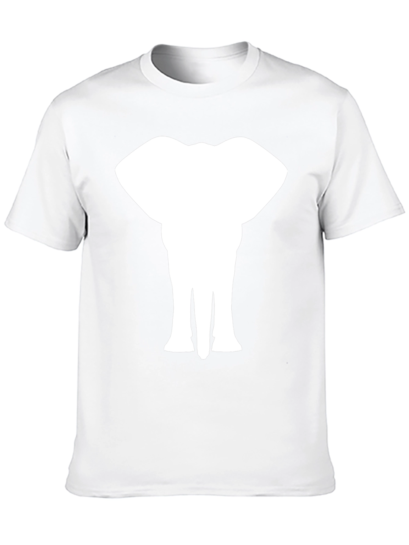 Elephant Silhouette Tee - Black Cotton T-Shirt