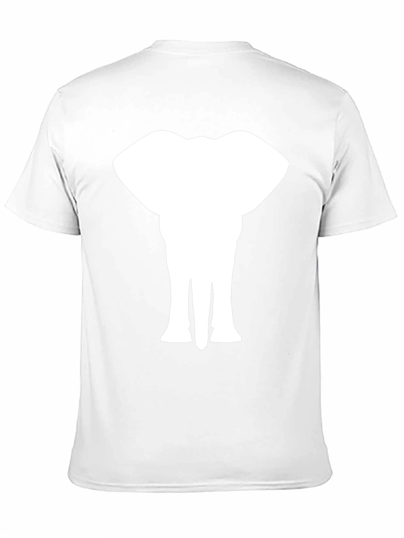 Elephant Silhouette Tee - Black Cotton T-Shirt