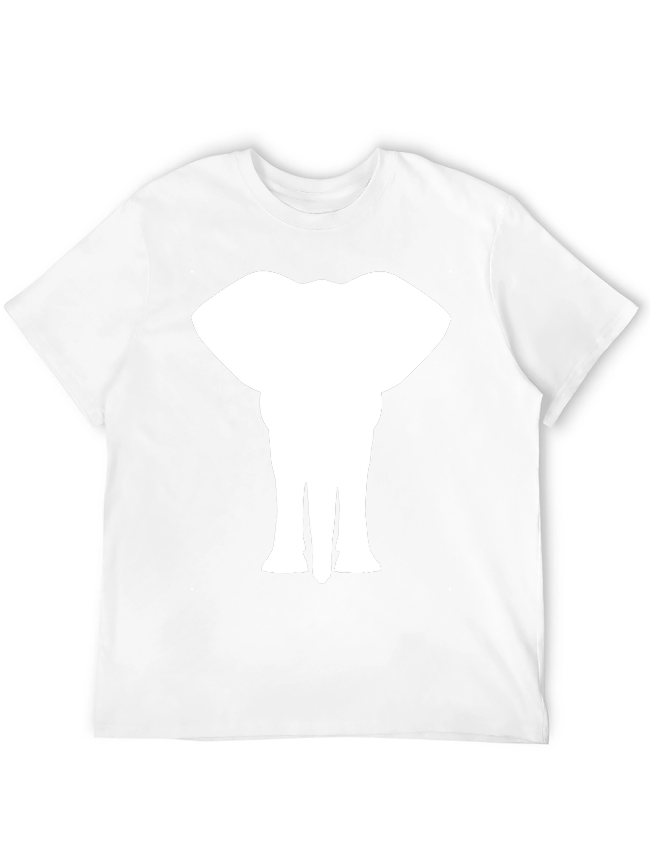 Elephant Silhouette Tee - Black Cotton T-Shirt