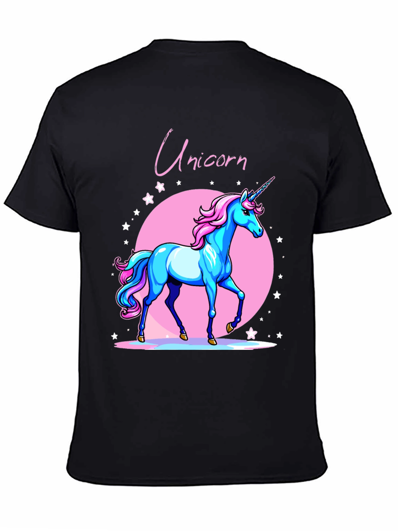 Unicorn Graphic Black T-Shirt