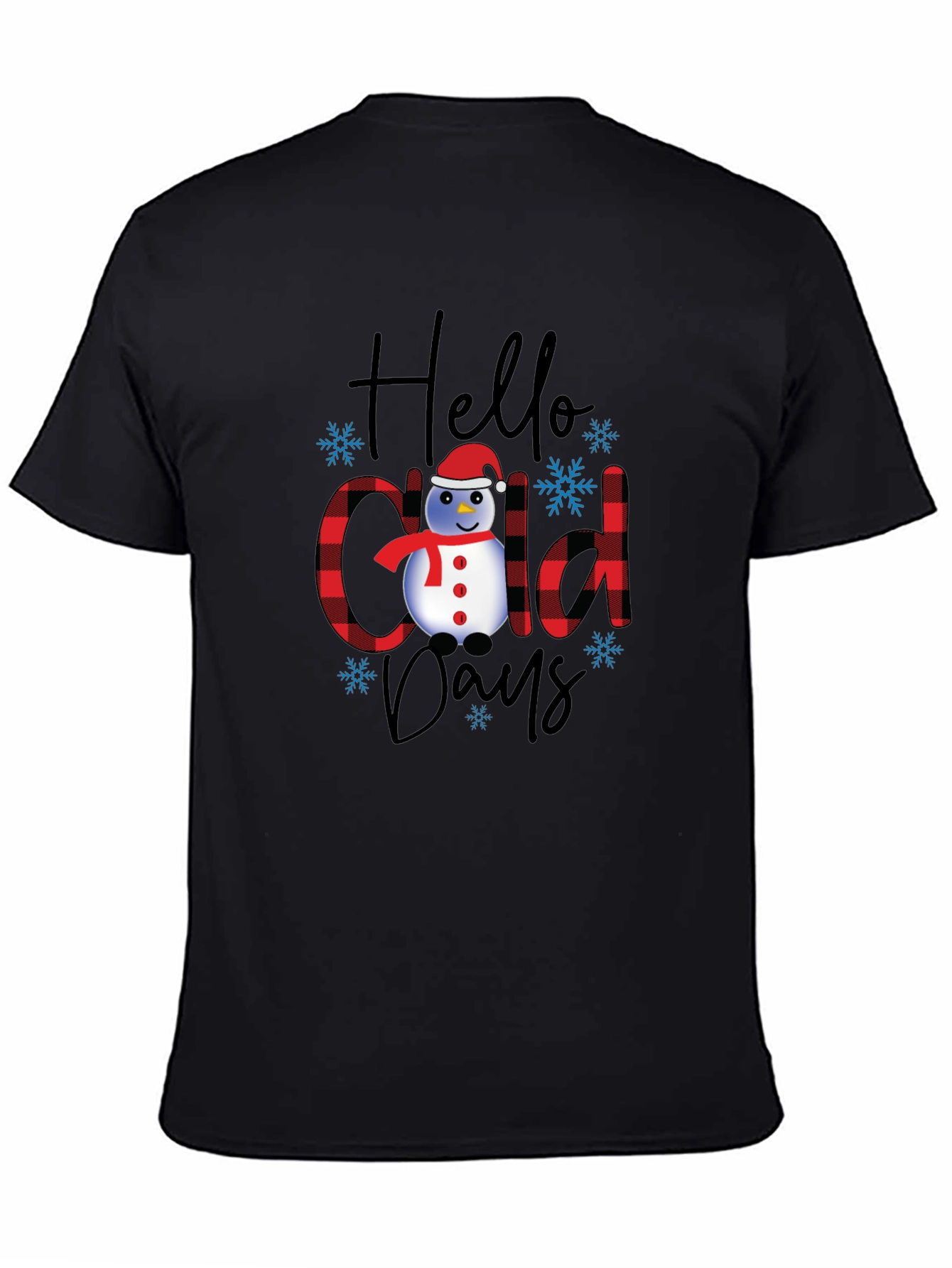 Hello Cold Days T-Shirt Winter Snowman Tee
