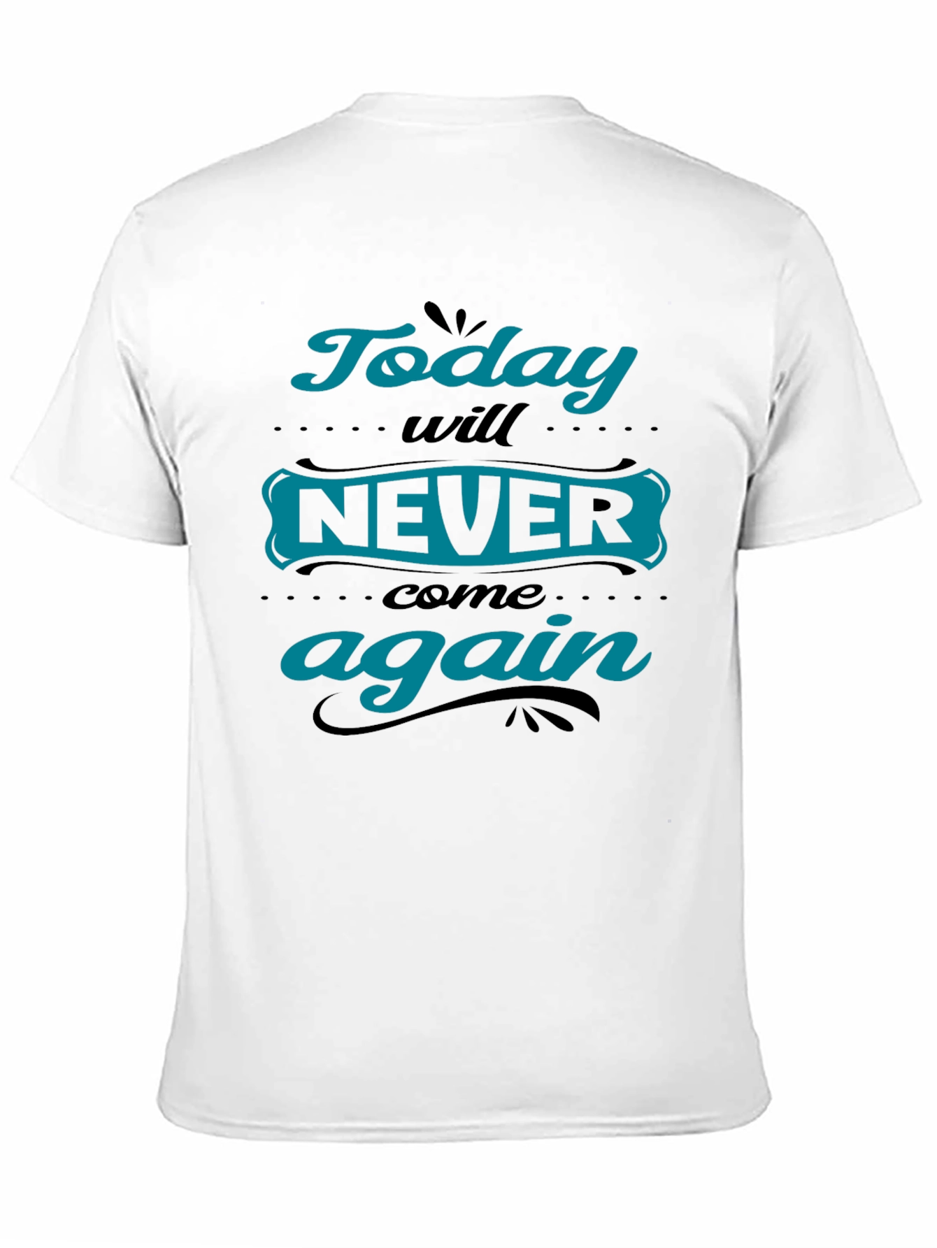 Today Will Never Come Again Black Graphic Tee