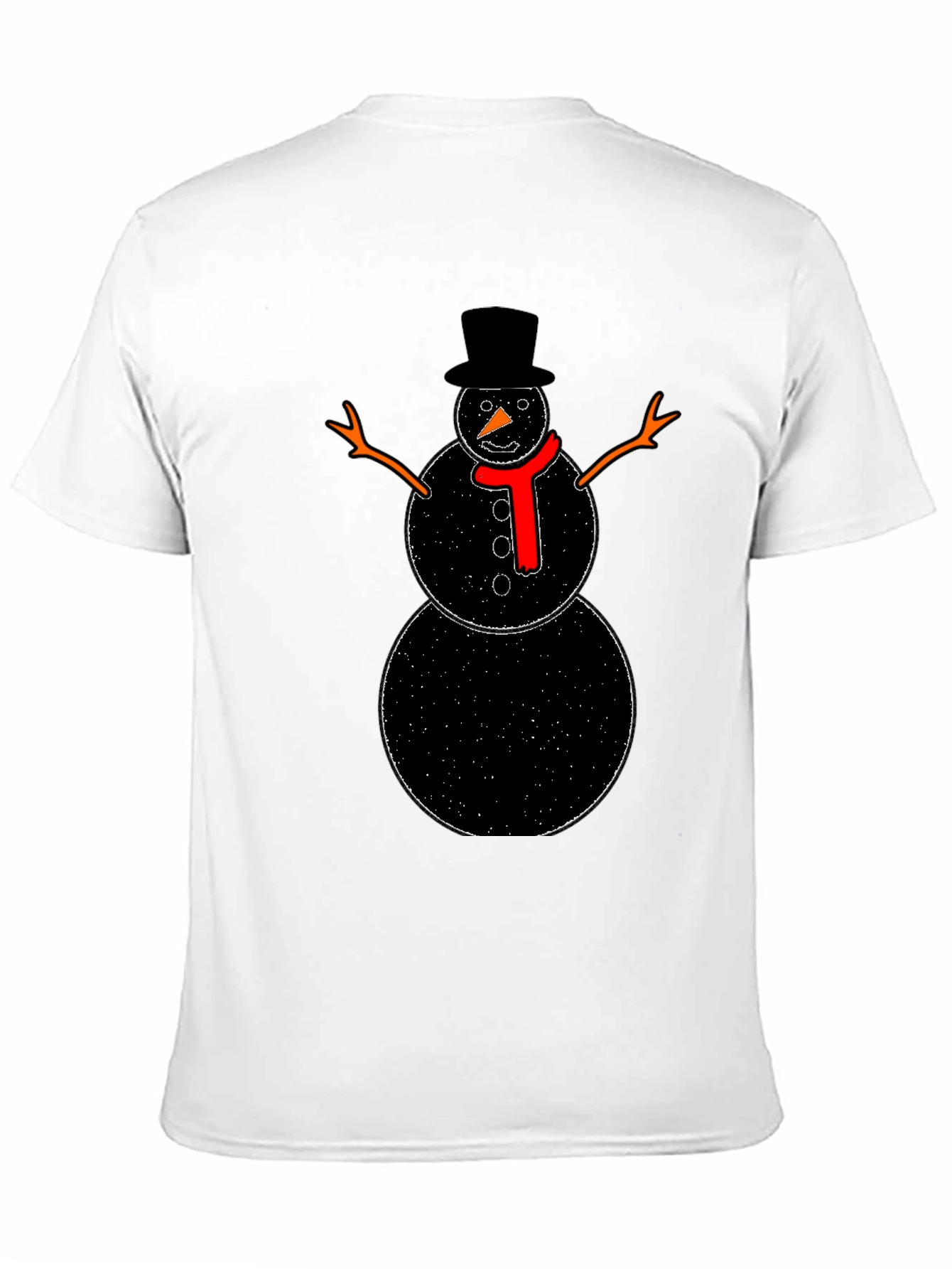 Snowman Graphic Black T-Shirt
