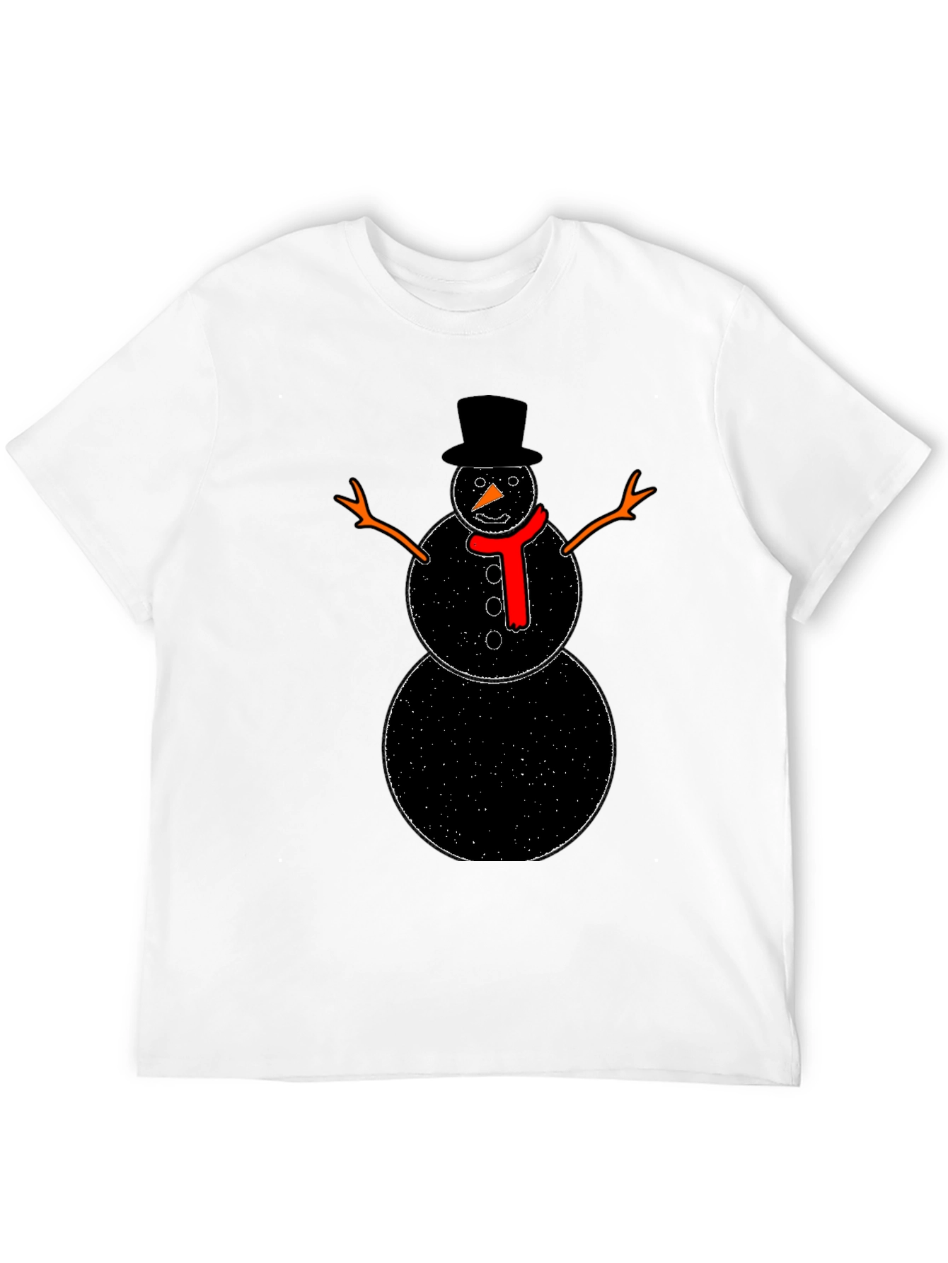 Snowman Graphic Black T-Shirt
