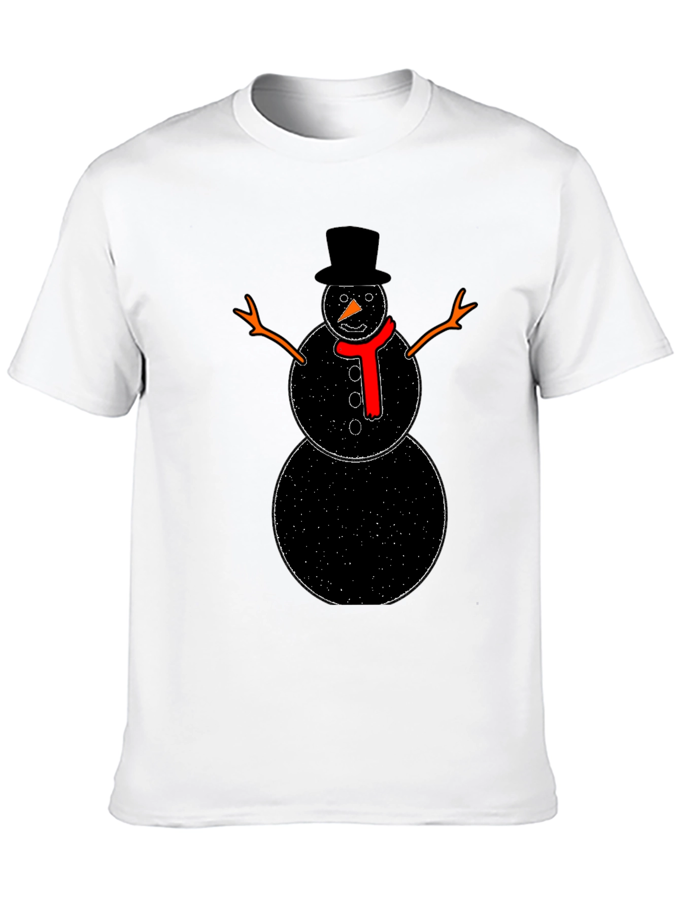 Snowman Graphic Black T-Shirt