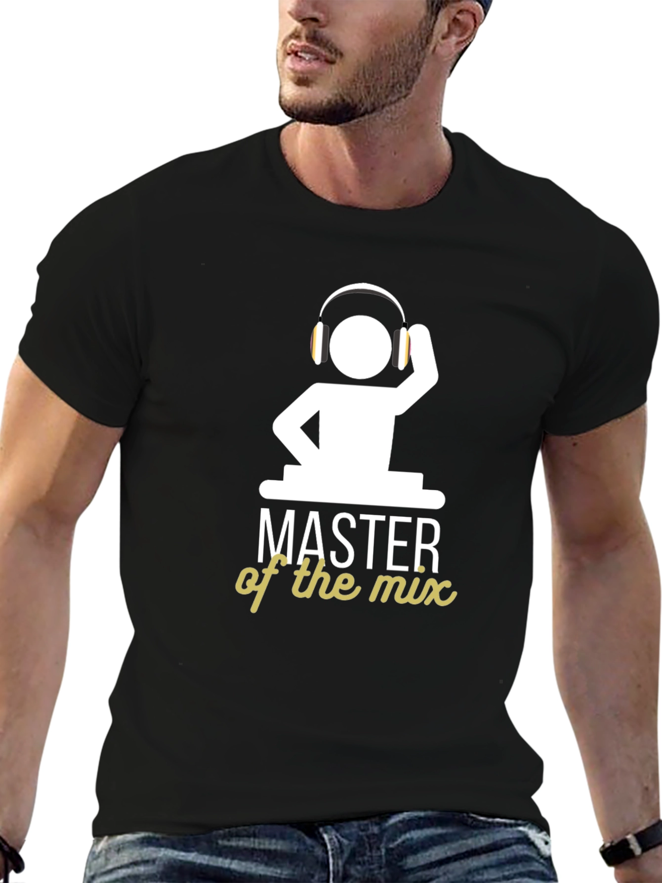 DJ Master of the Mix Black Graphic T-Shirt