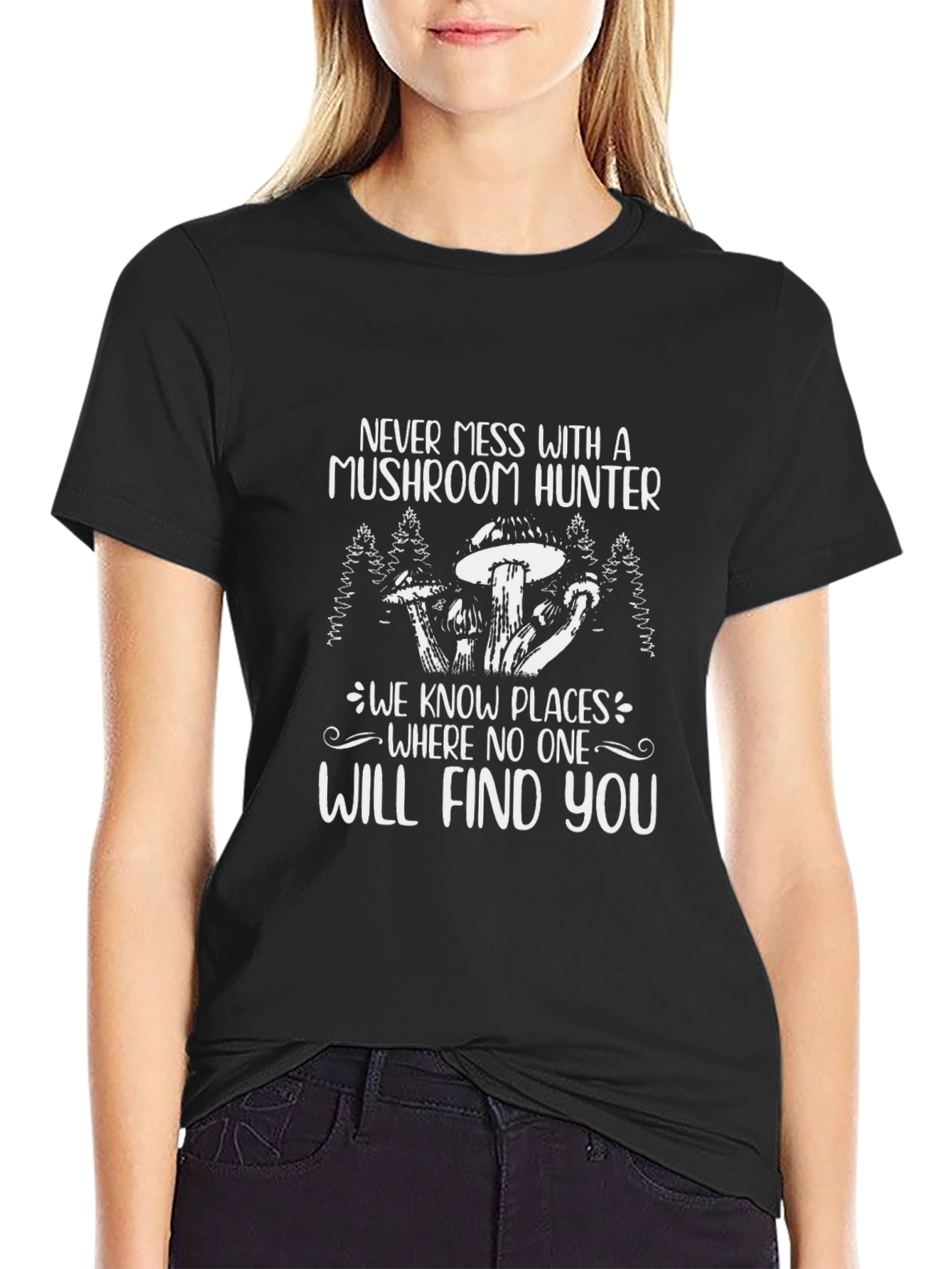 Mushroom Hunter Graphic Tee - Funny Gift