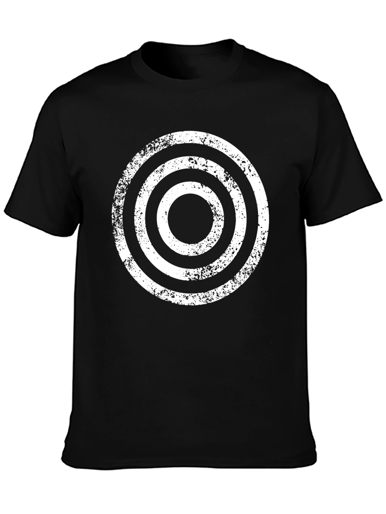 Retro Target Graphic Tee - Black Cotton Blend