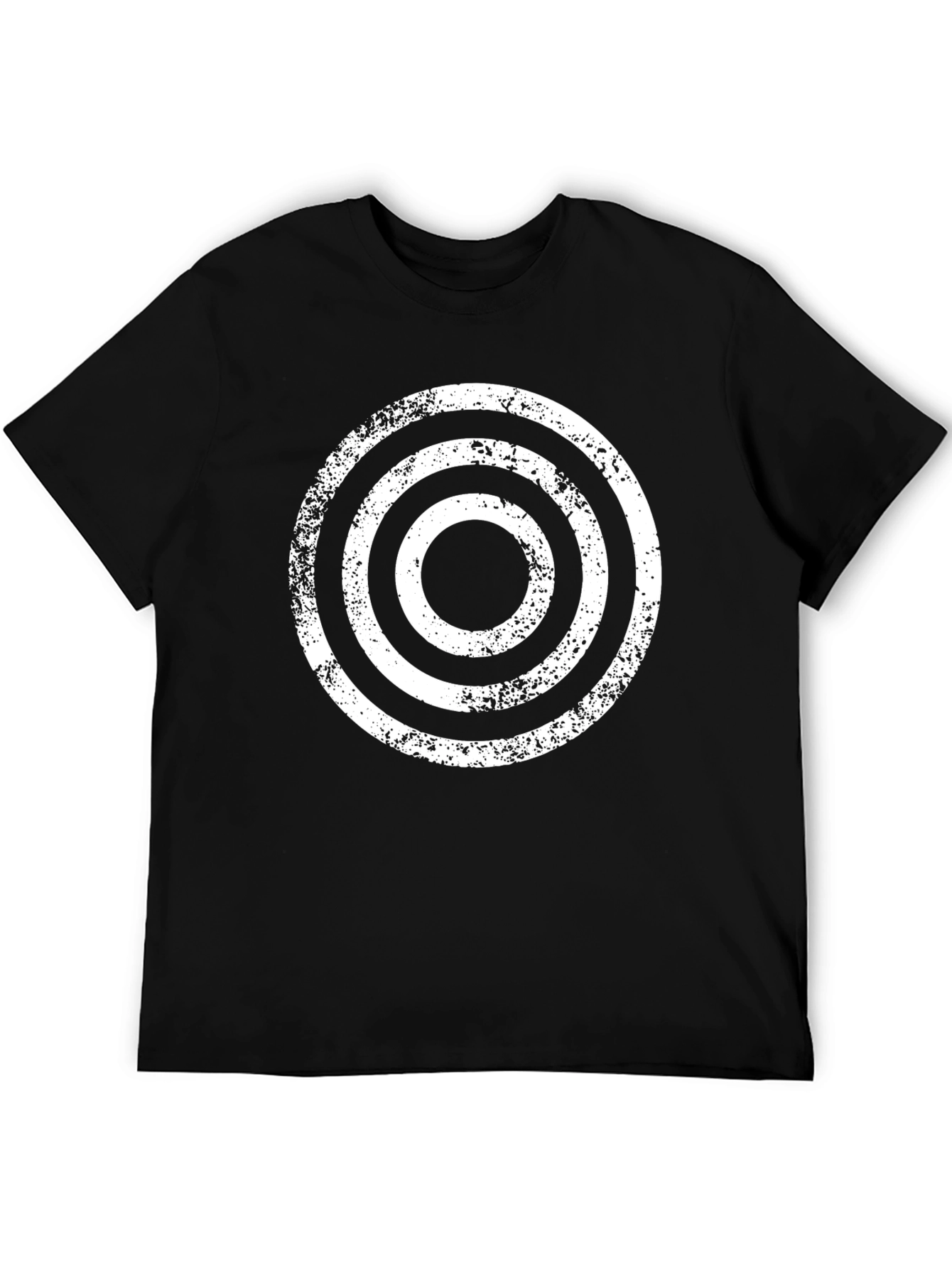 Retro Target Graphic Tee - Black Cotton Blend