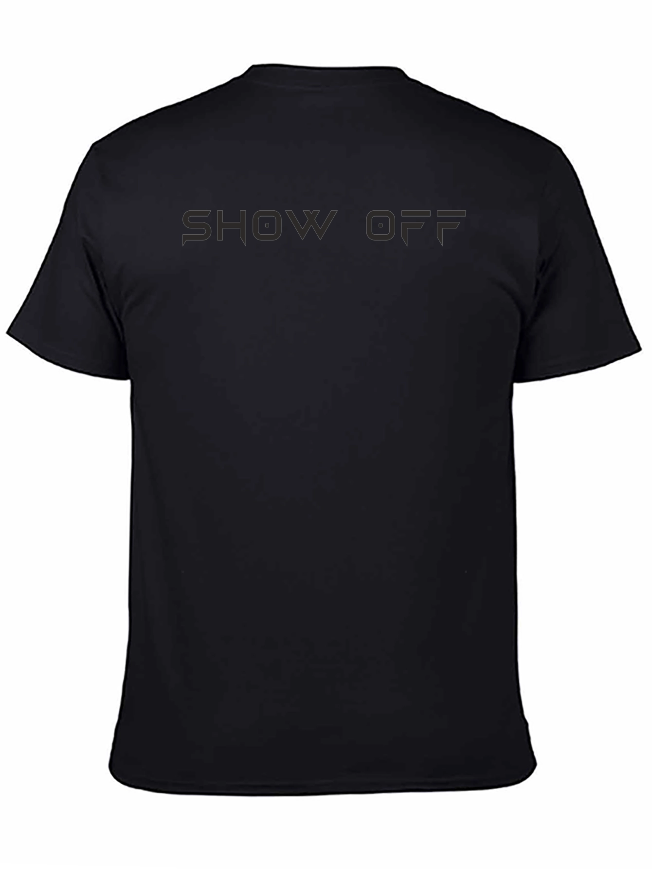 Show Off Black Graphic Tee - Modern Style