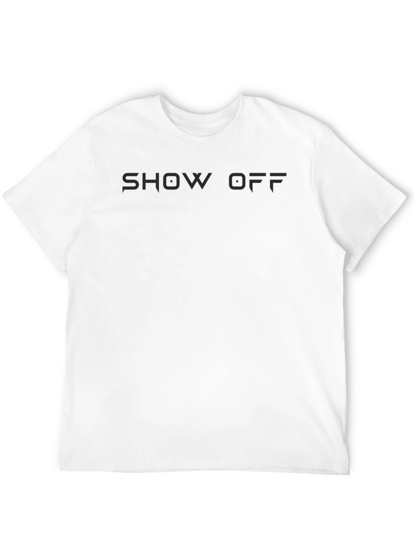 Show Off Black Graphic Tee - Modern Style