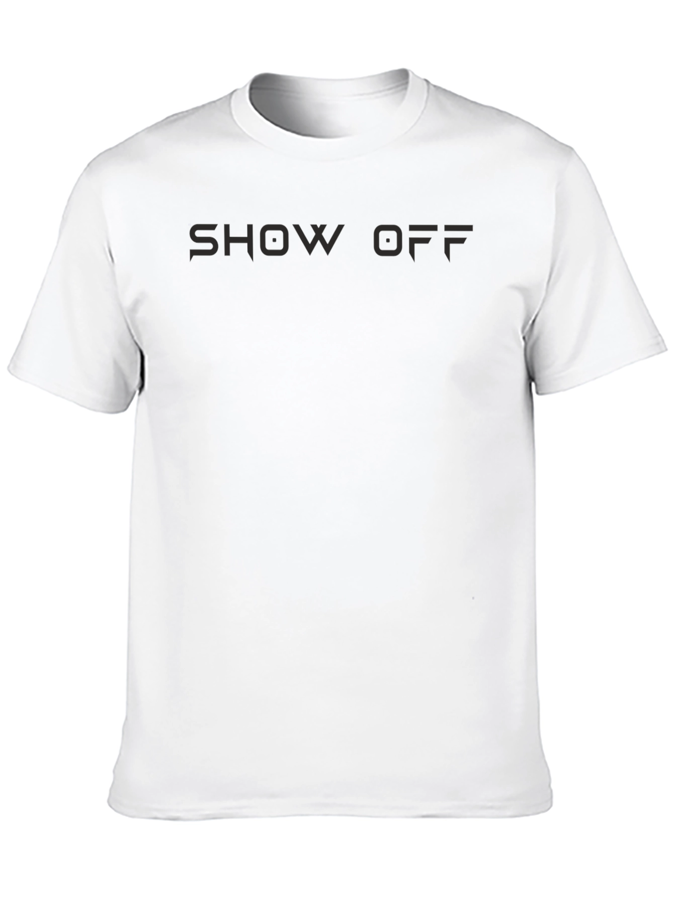 Show Off Black Graphic Tee - Modern Style