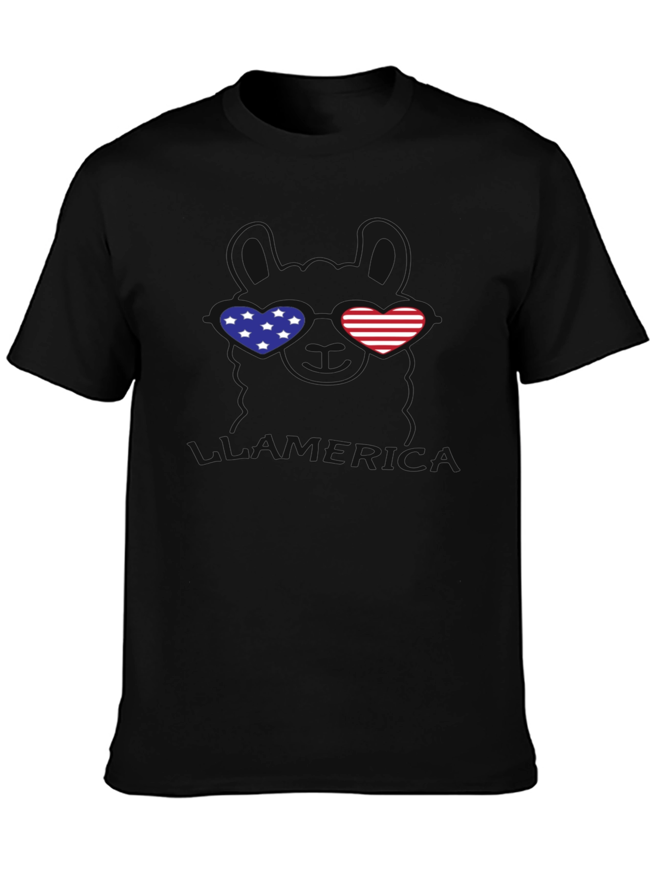 Patriotic Heart Sunglasses Graphic T-Shirt