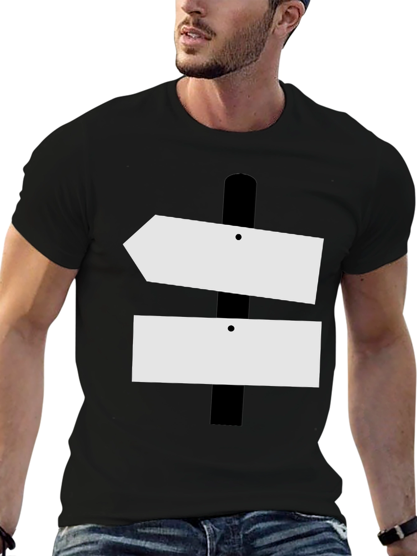 Directional Sign T-Shirt - Novelty Graphic Tee