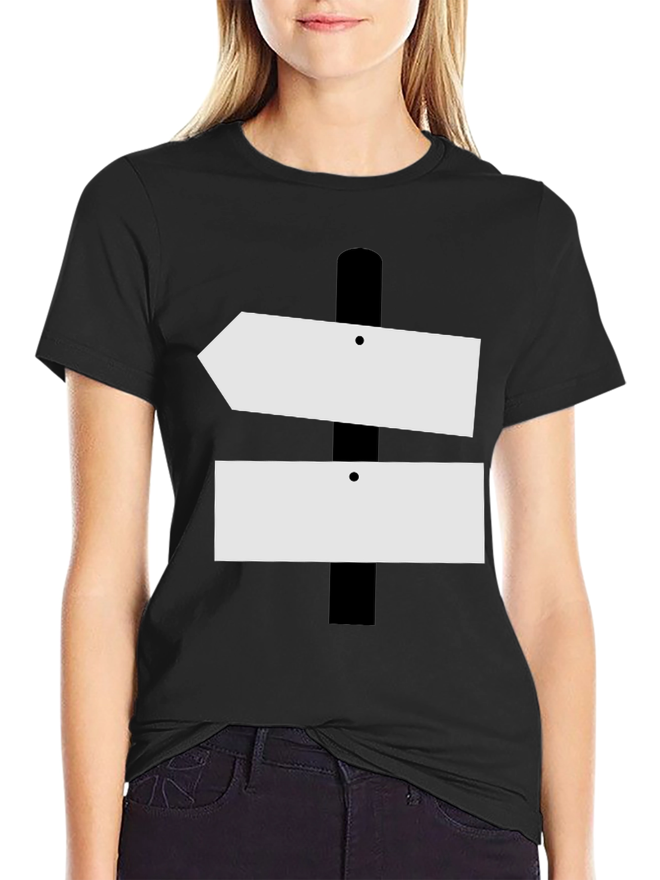 Directional Sign T-Shirt - Novelty Graphic Tee