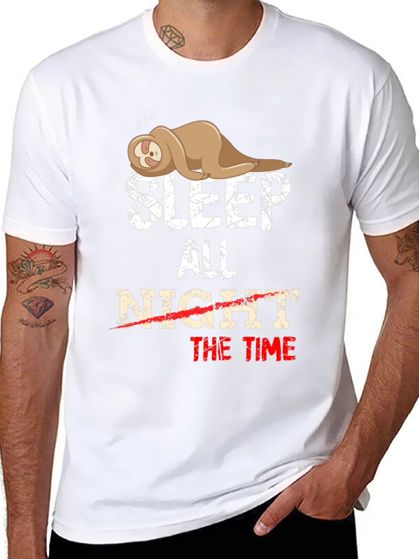 Sleep All The Time Sloth Graphic Tee
