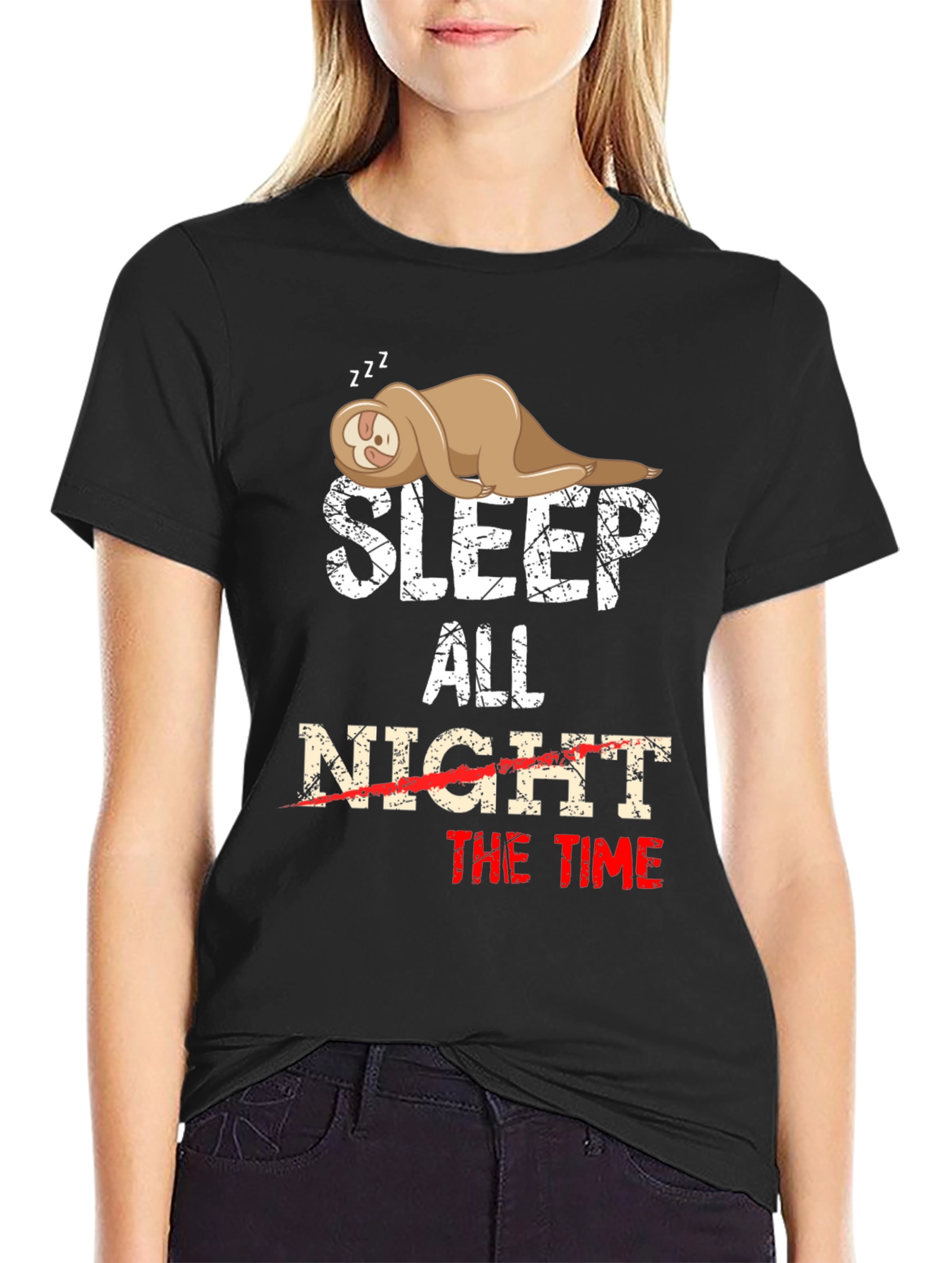 Sleep All The Time Sloth Graphic Tee