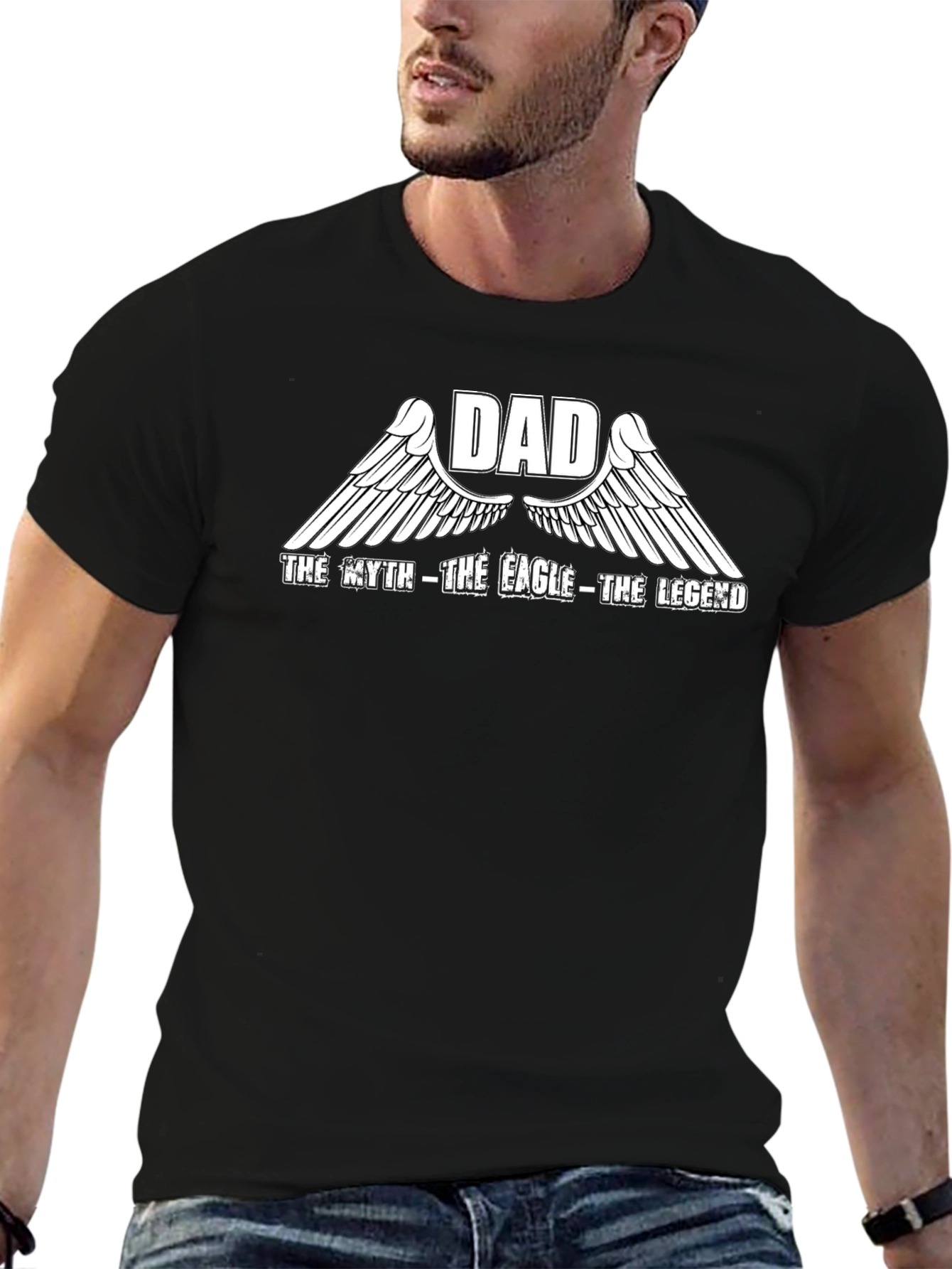 Dad The Legend Graphic Tee - Black