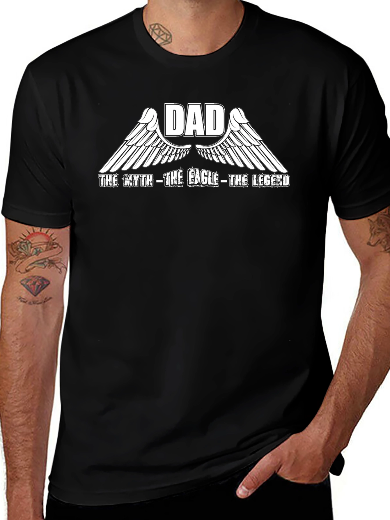 Dad The Legend Graphic Tee - Black