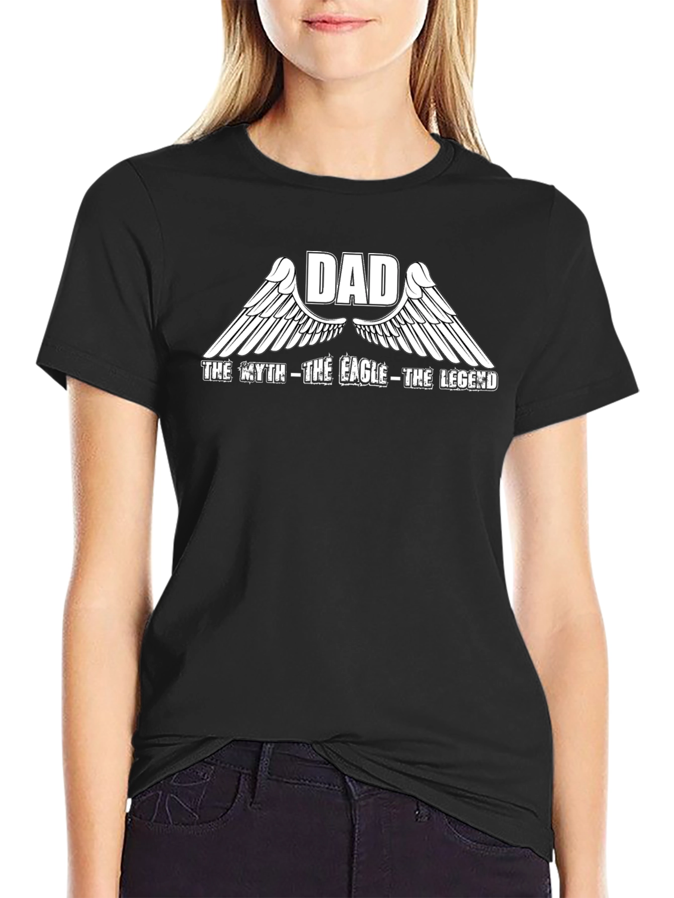 Dad The Legend Graphic Tee - Black
