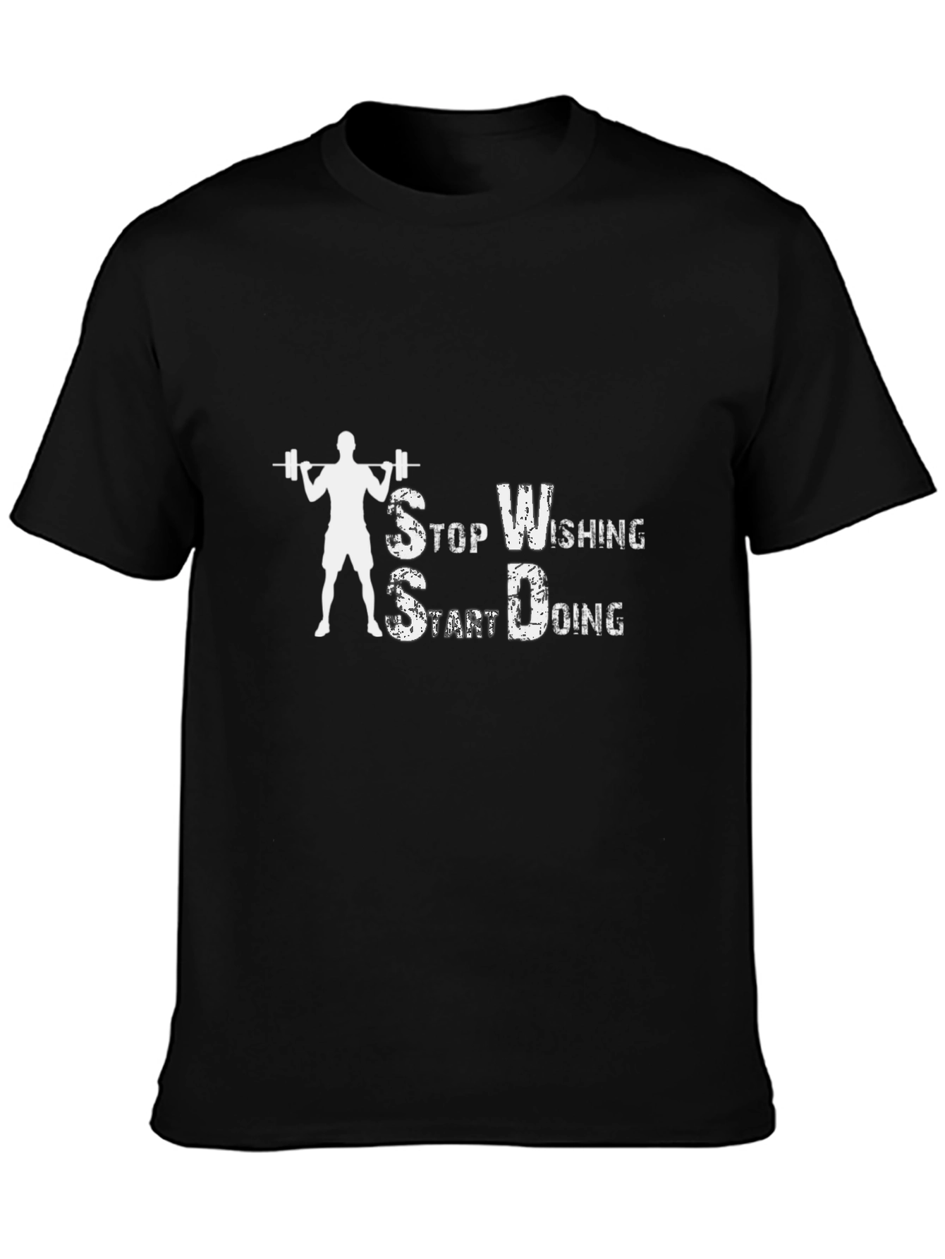 Motivational Workout T-Shirt - Stop Wishing Start Doing!