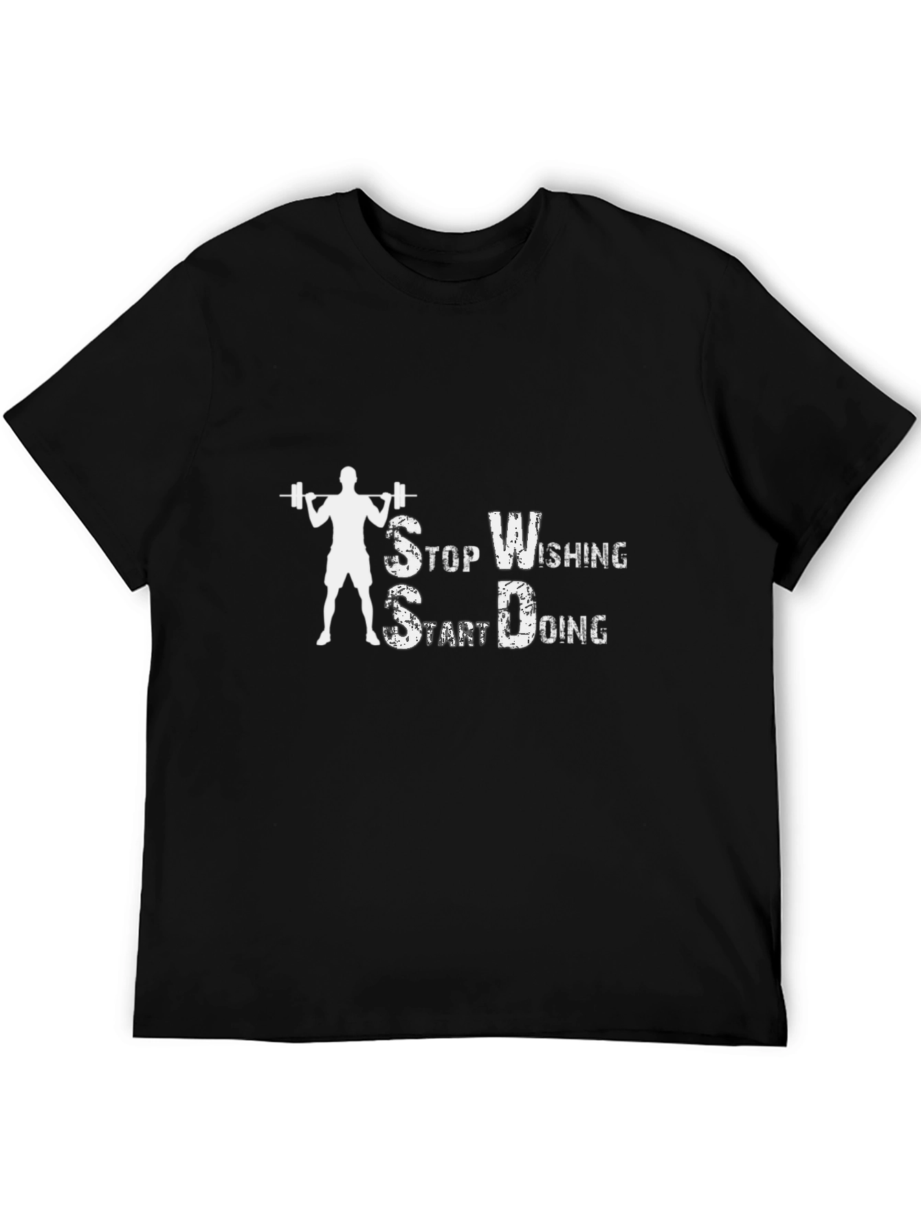 Motivational Workout T-Shirt - Stop Wishing Start Doing!