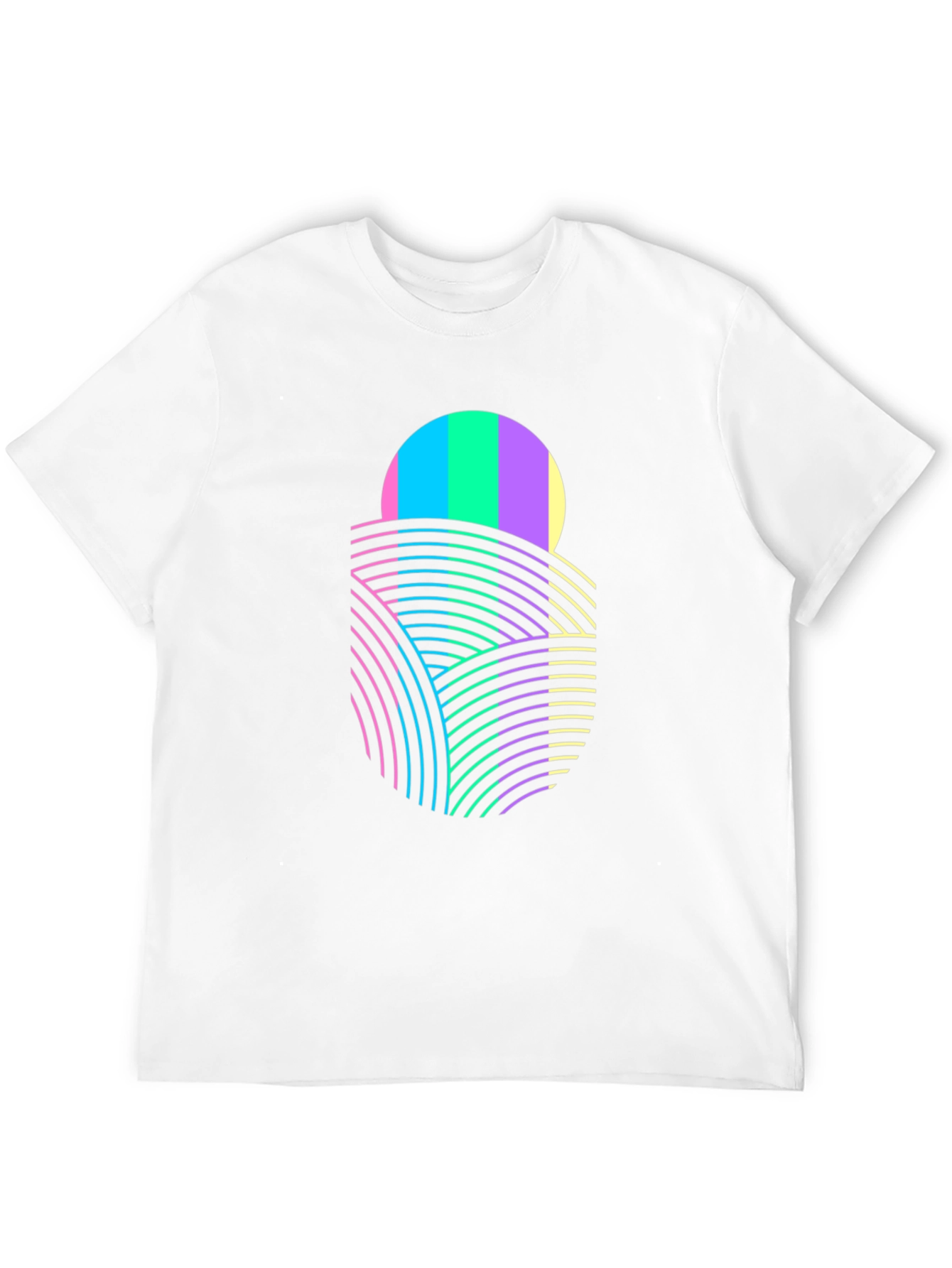 Retro Wave Graphic Tee - Sunset Fields Design