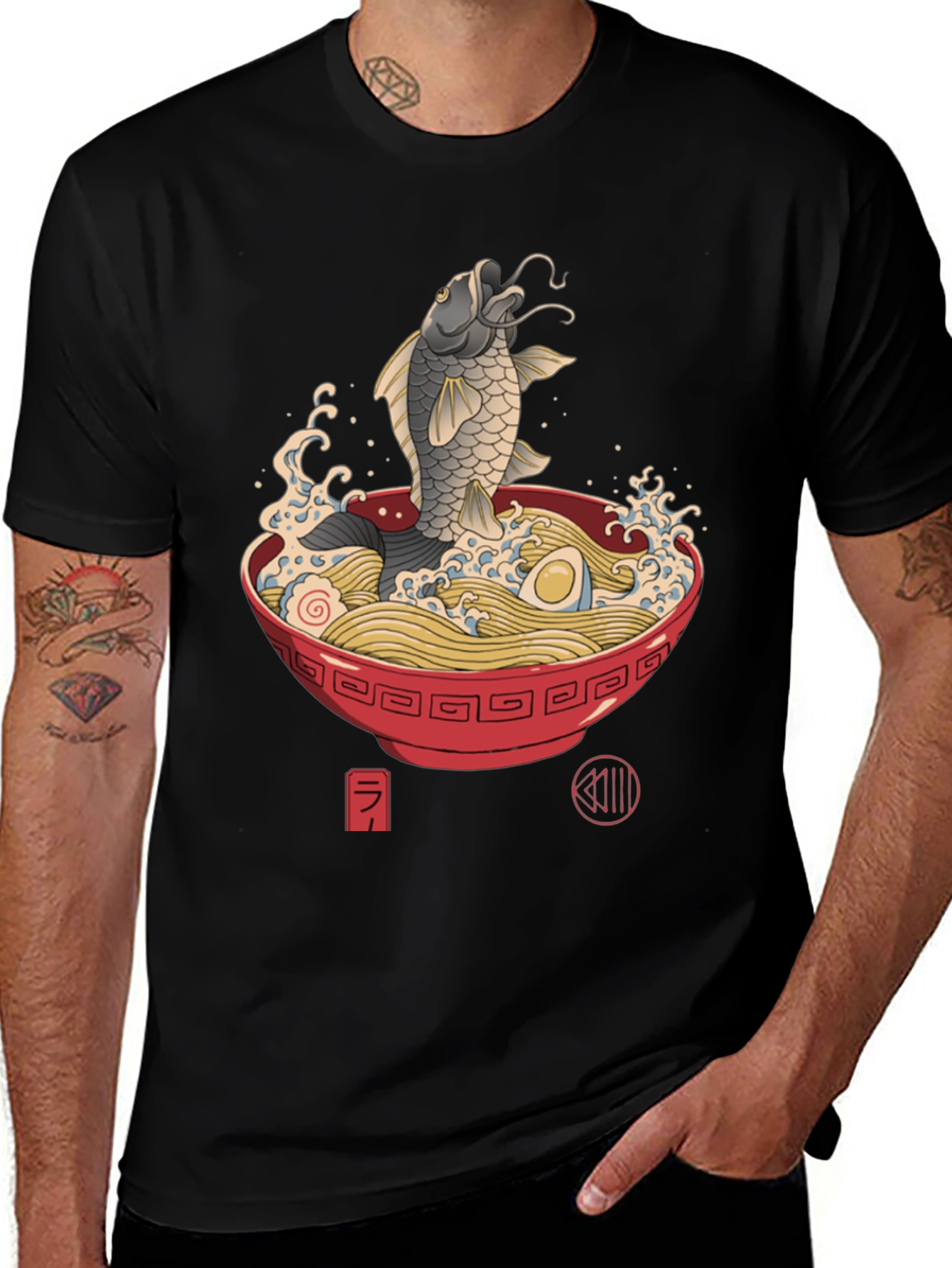 Ramen Fish T-Shirt Unique Design Tee