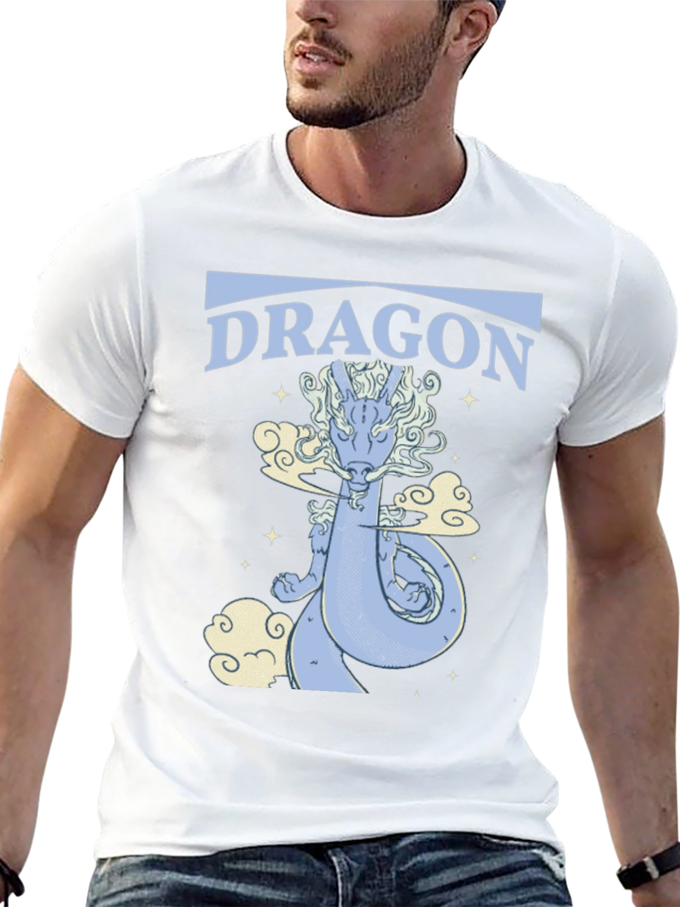 Dragon Graphic Print Black Tee