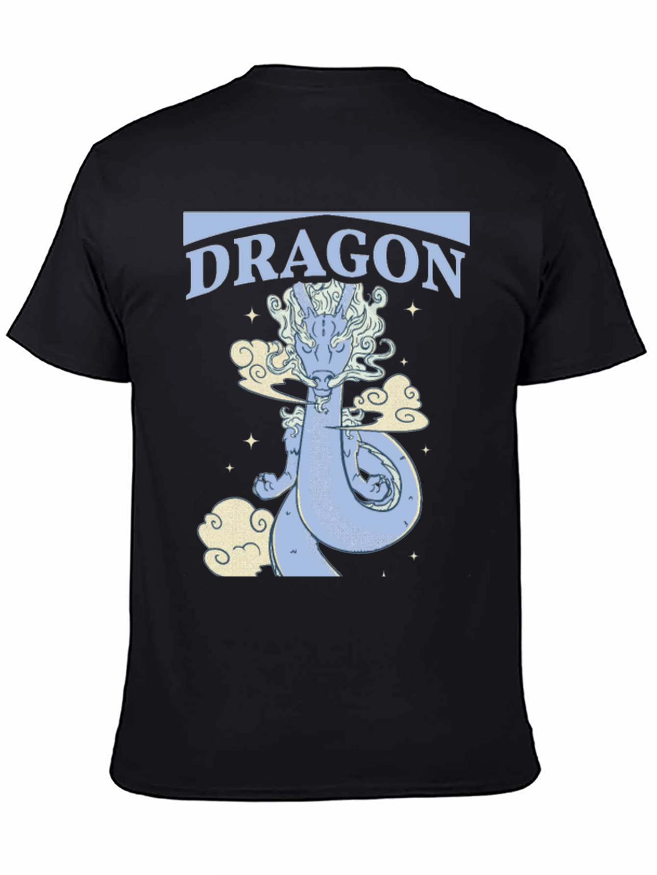 Dragon Graphic Print Black Tee