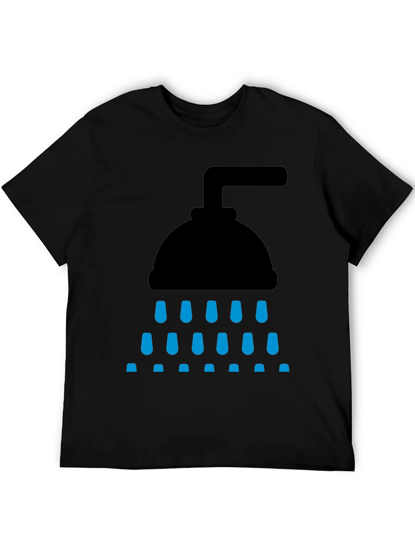 Shower Graphic Tee - Black Cotton Blend