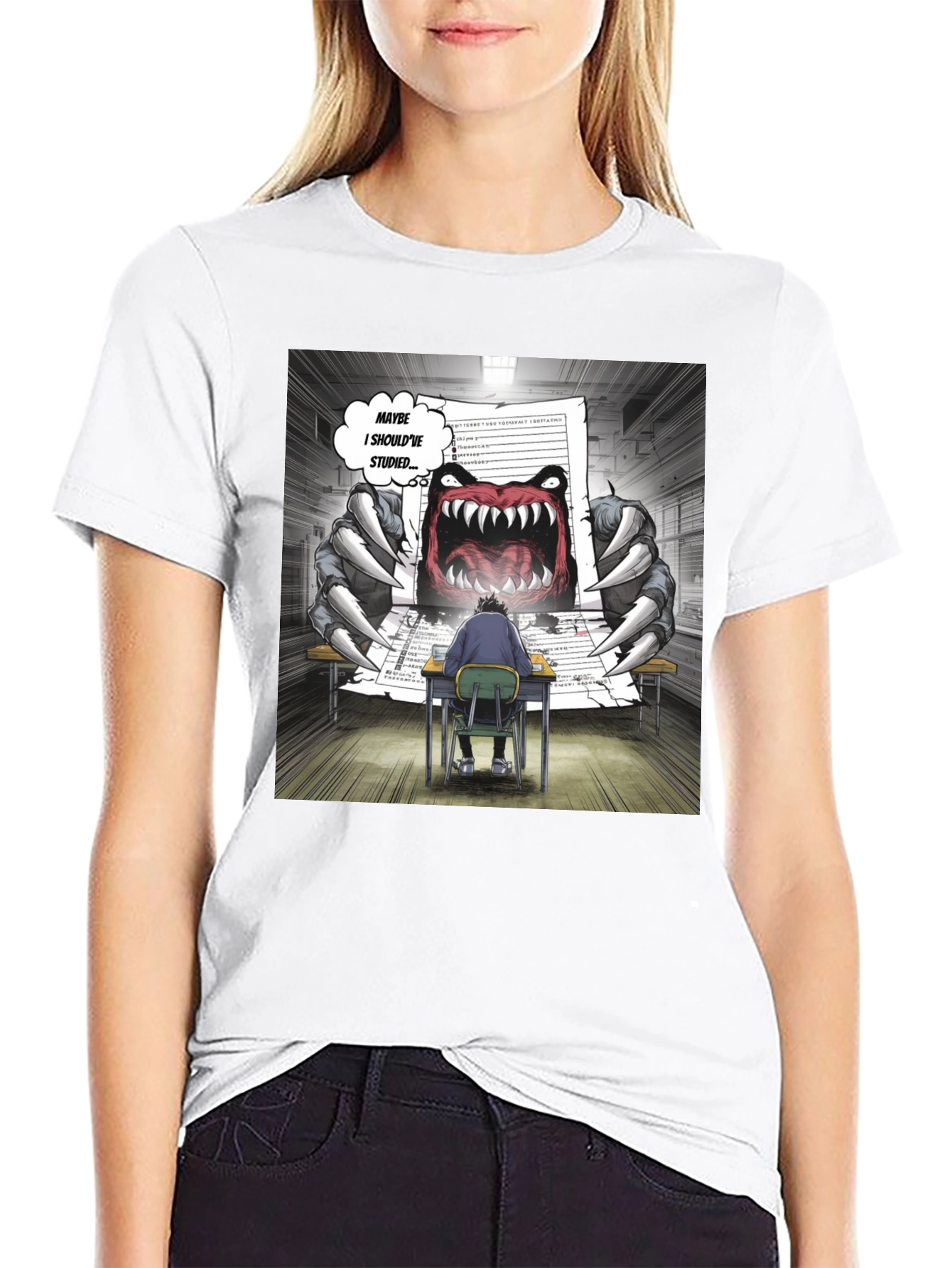 Monster Test T-Shirt - Study Humor Tee