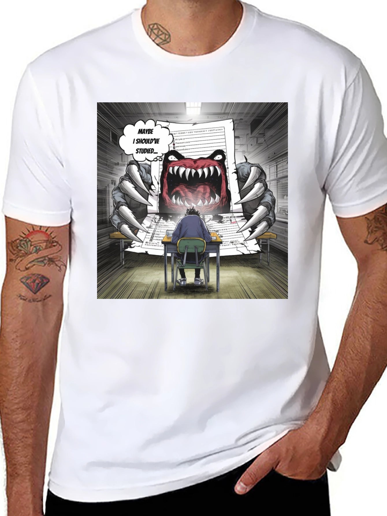 Monster Test T-Shirt - Study Humor Tee