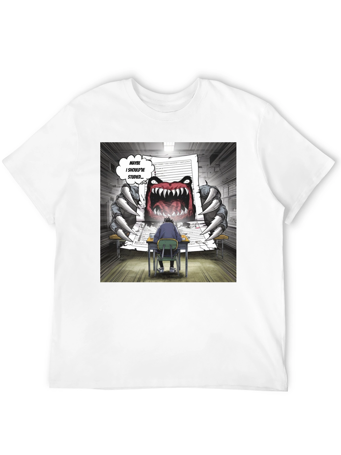 Monster Test T-Shirt - Study Humor Tee