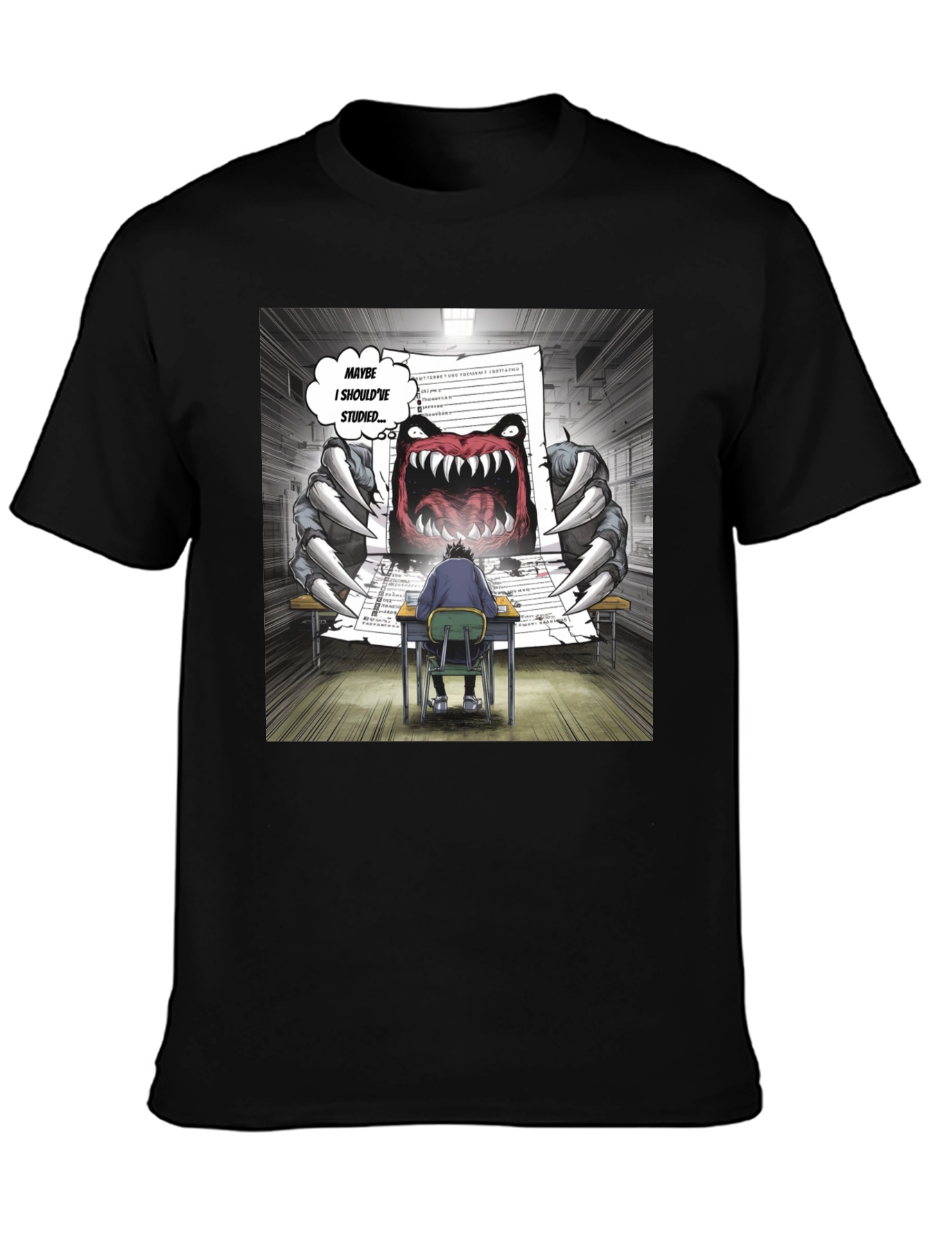 Monster Test T-Shirt - Study Humor Tee
