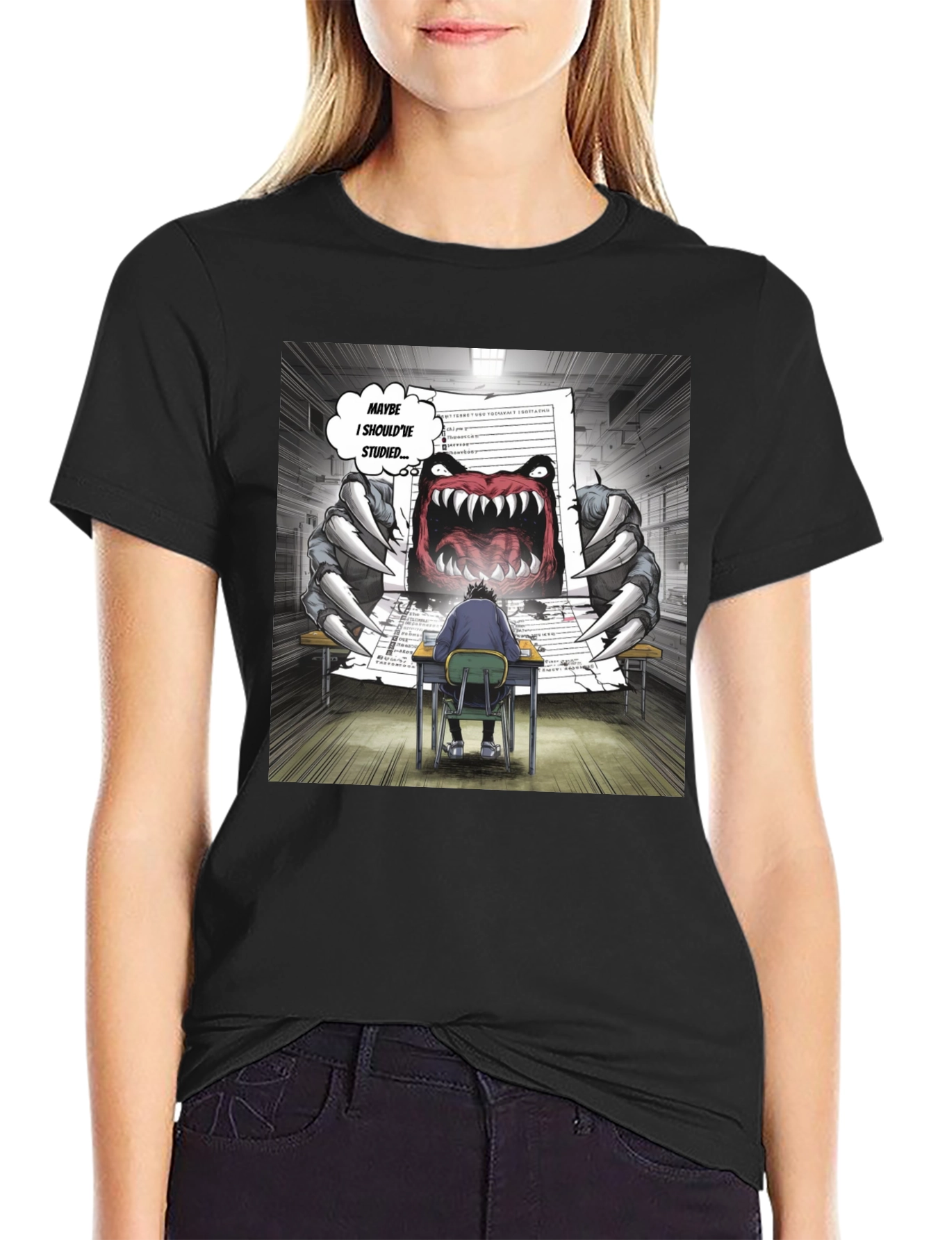 Monster Test T-Shirt - Study Humor Tee